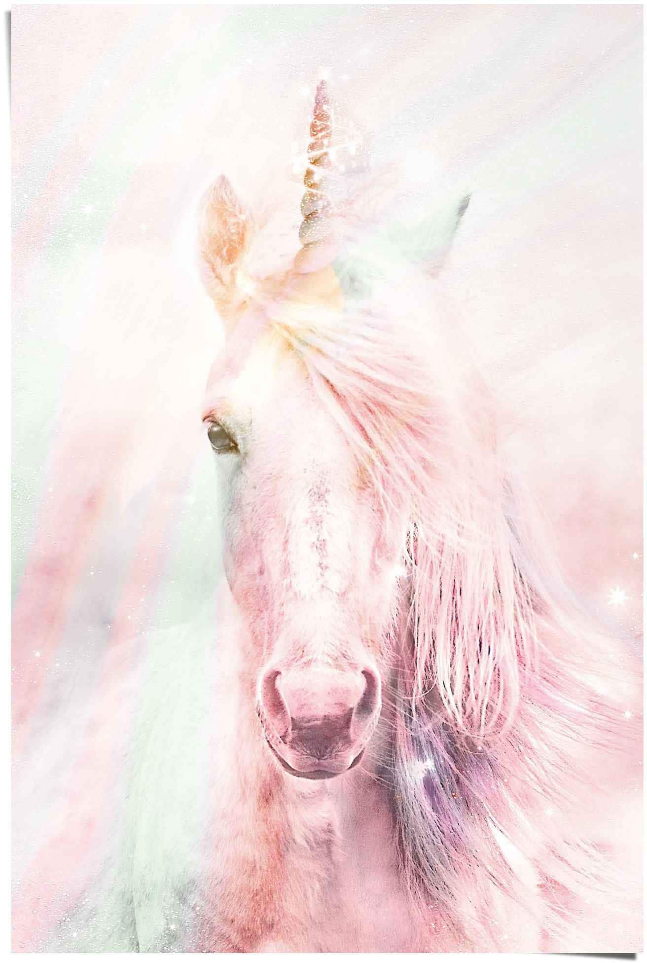 Image of Reinders Poster "Poster Magisches Einhorn Farbenfroh - Fantasie - Pferd" Einhorn 1 Stk. tlg.