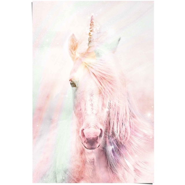 ♕ Reinders! Poster »Poster Magisches Einhorn Farbenfroh - Fantasie -  Pferd«, Einhorn, (1 St.) versandkostenfrei auf