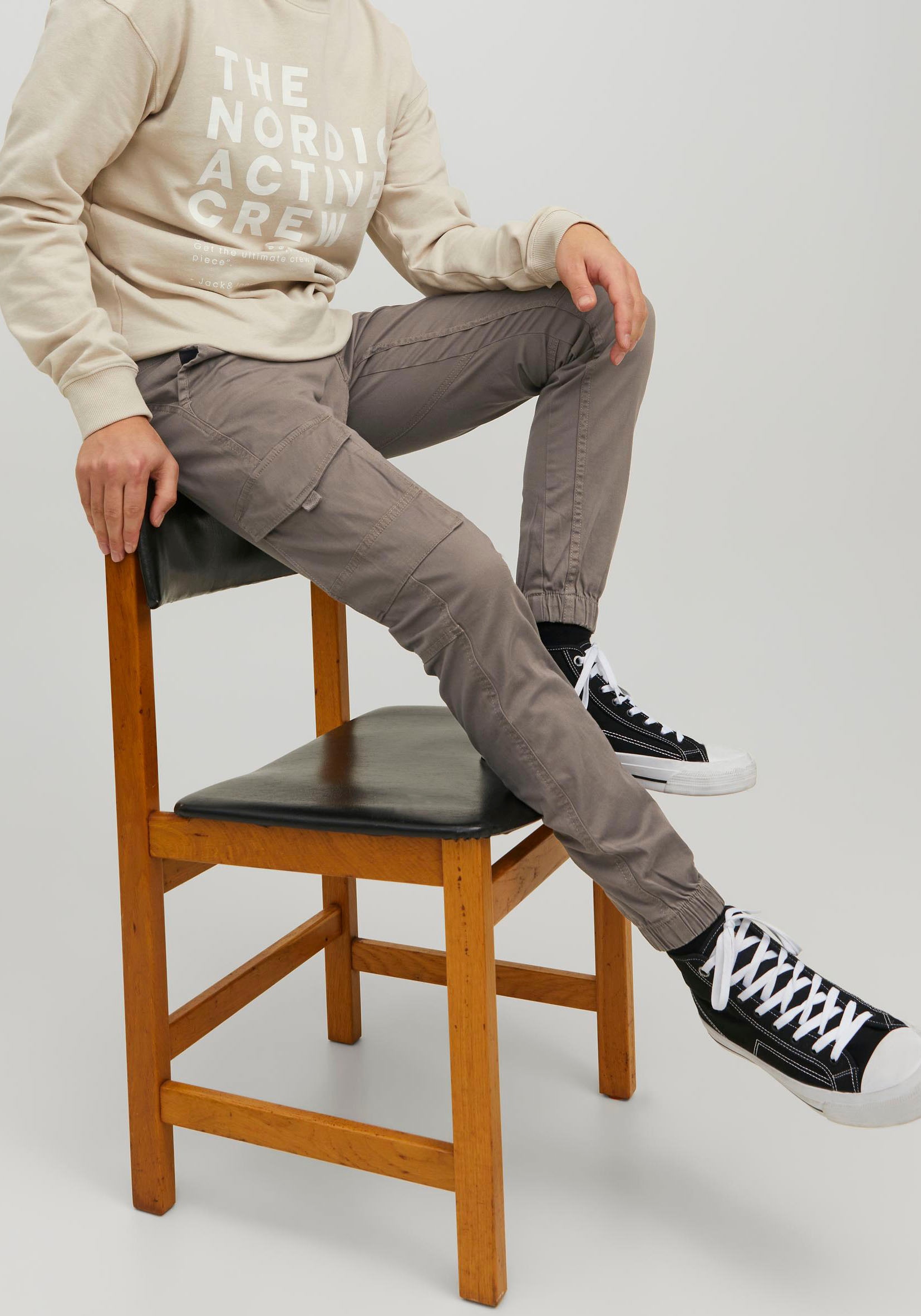 Jack & Jones Pantalon cargo »JPSTPAUL JJFLAKE CARGO NOOS«  Baumwollmischung, regular fit