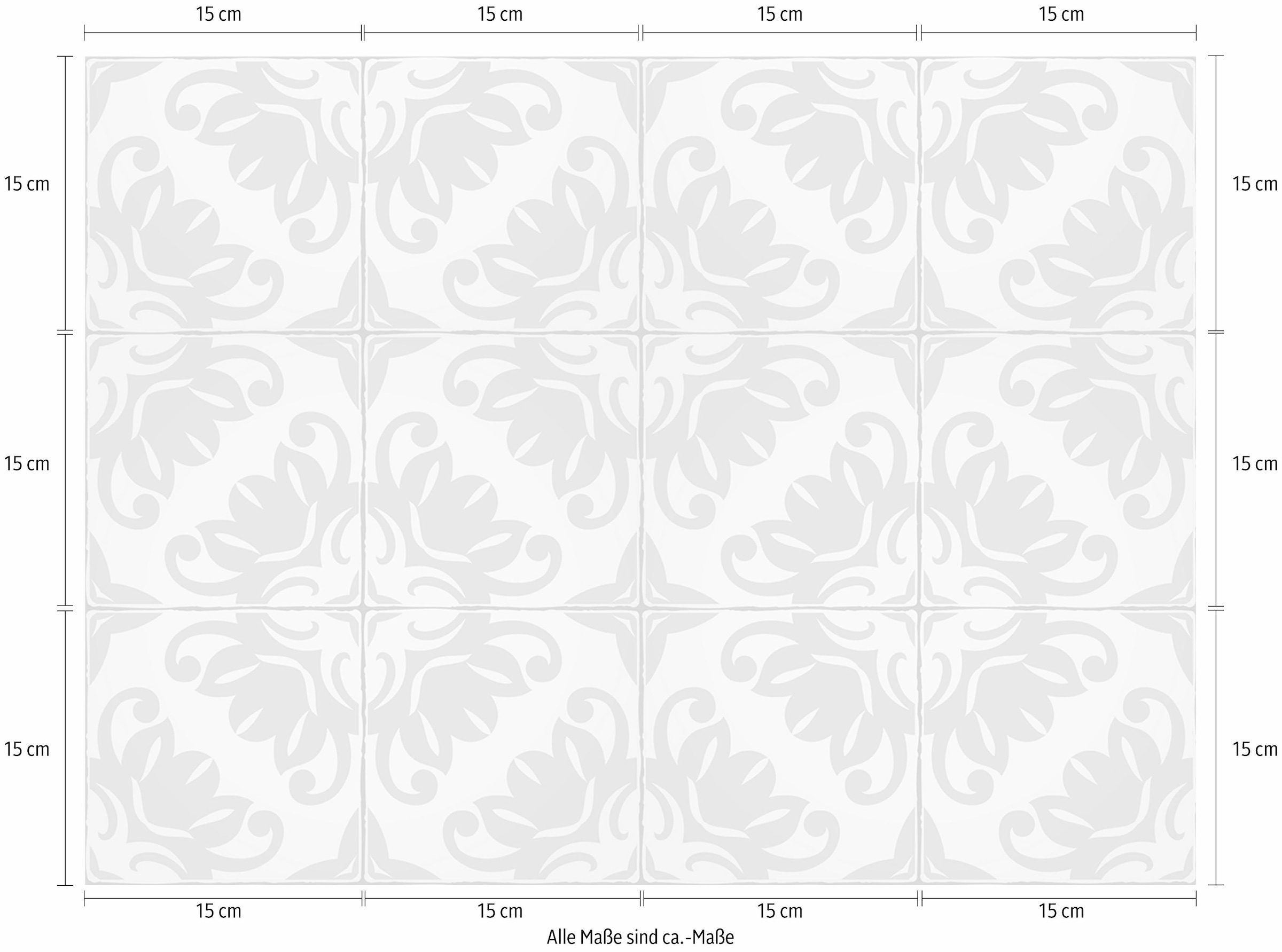 Home affaire Autocollants pour carrelage »Ornamente« Stickerfliesen, selbstklebend, Sticker, 12er Set