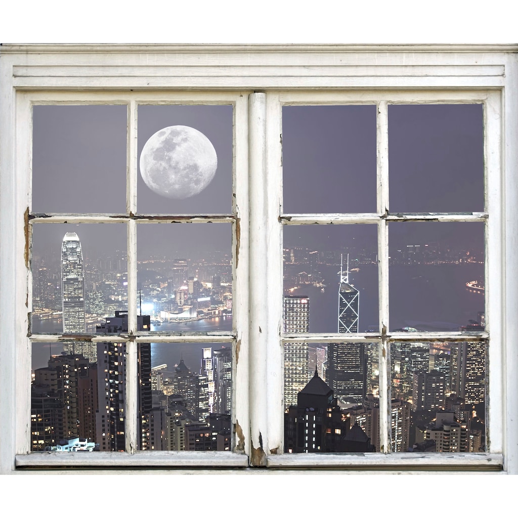 queence Wandsticker »New York City bei Nacht«