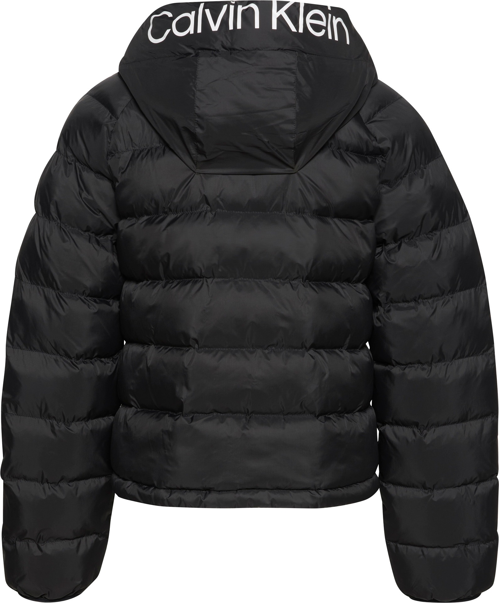 Calvin Klein Jeans Steppjacke »LIGHTWEIGHT LOGO PUFFER«, mit Kapuze, Mit Rundhalsausschnitt