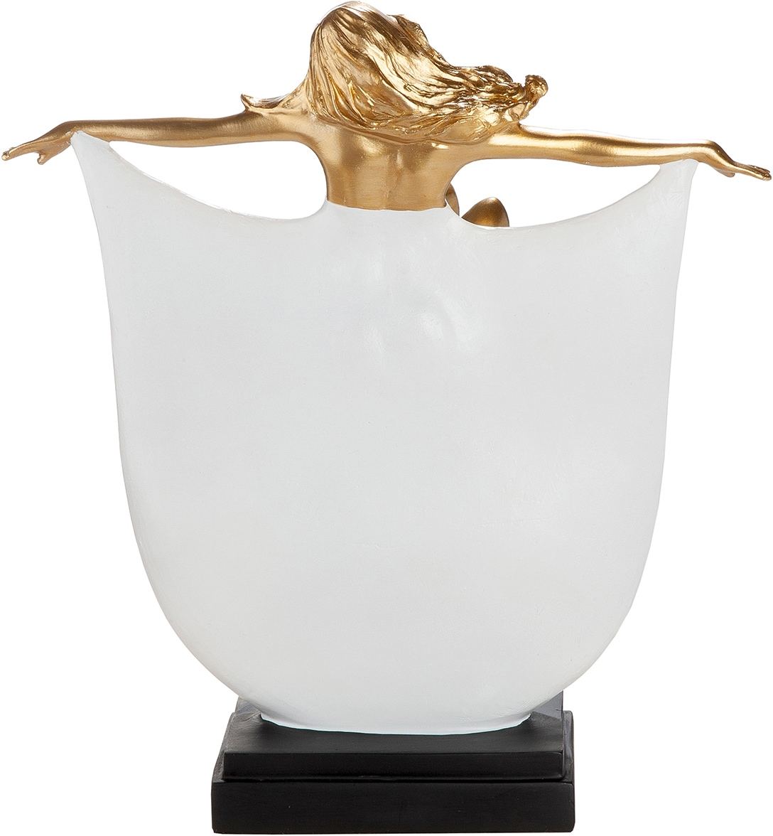 GILDE Skulptur »Skulptur Frau Miraelle weiss H. 34 cm« Anmutig modern dekorativ Geschenkidee Skulpturenfigur