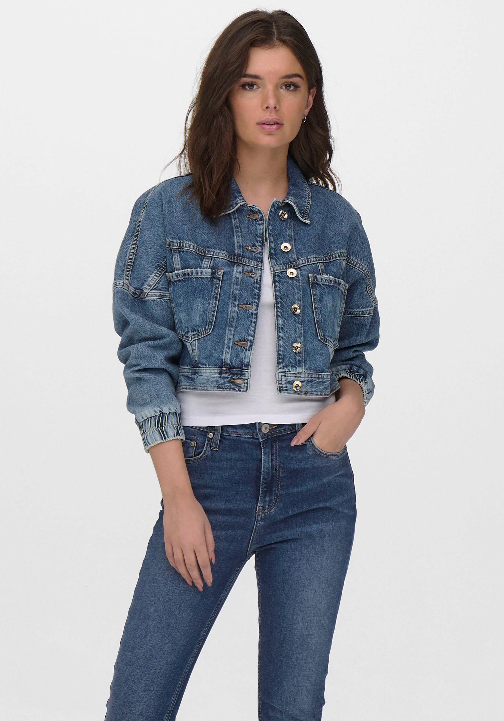 Image of Only Jeansjacke »ONLDEVON LIFE LS CROP DNM JACKET« bei Ackermann Versand Schweiz