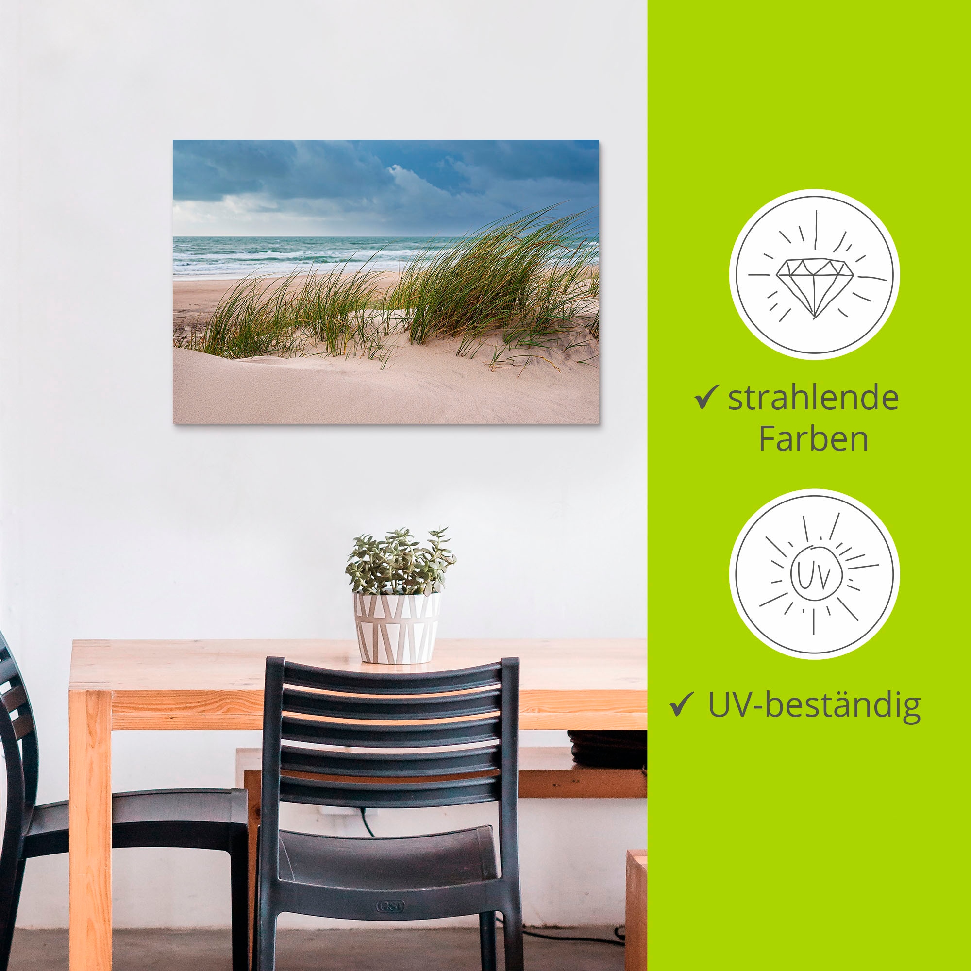 Artland Poster »Düne und Strand bei Hirtshals Dänemark I«, Küstenbilder, (1 St.), als Alubild, Outdoorbild, Leinwandbild in verschied. Grössen