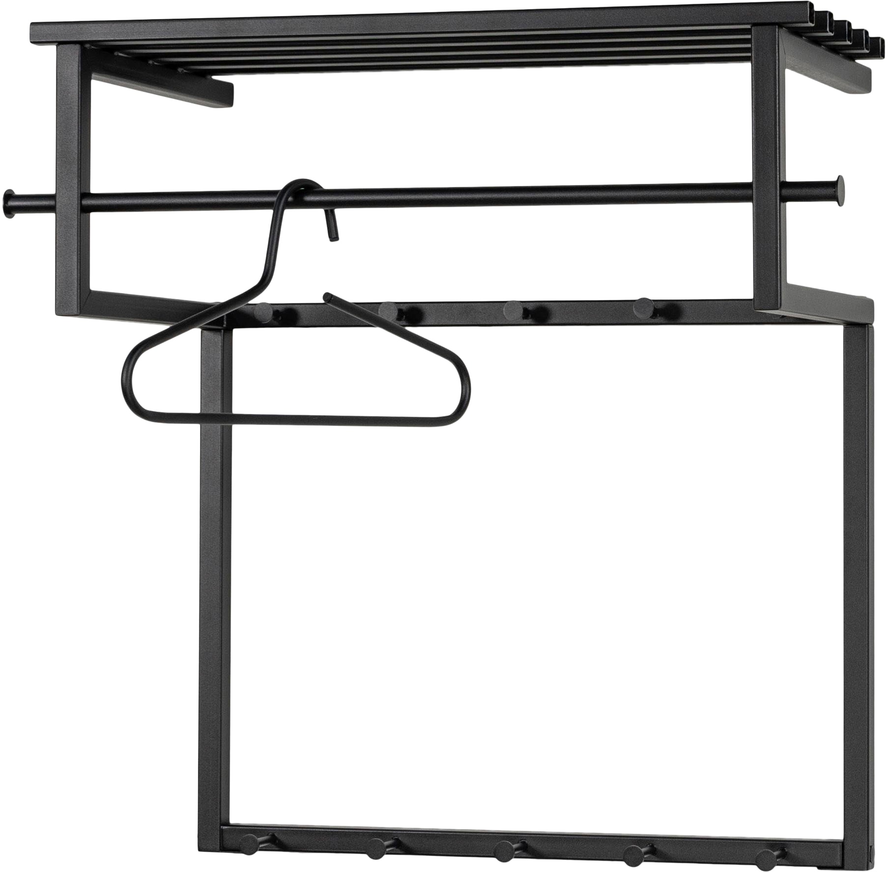Spinder Design Garderobenleiste Metall, Familien-Garderobe, 10 Haken, 34 cm tief, trendige Farbe