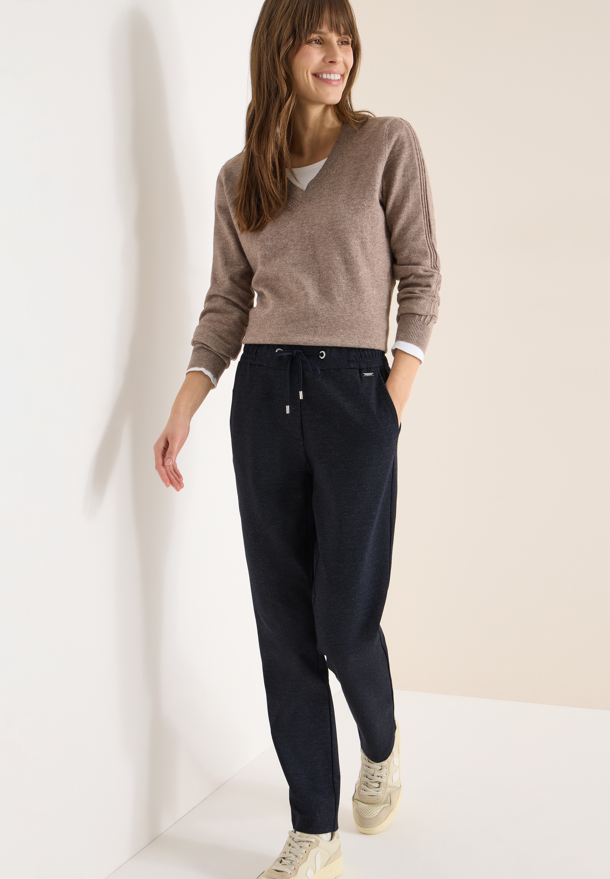 Cecil Stoffhose »Style Tracey«  mit Gummizug und Kordelzug