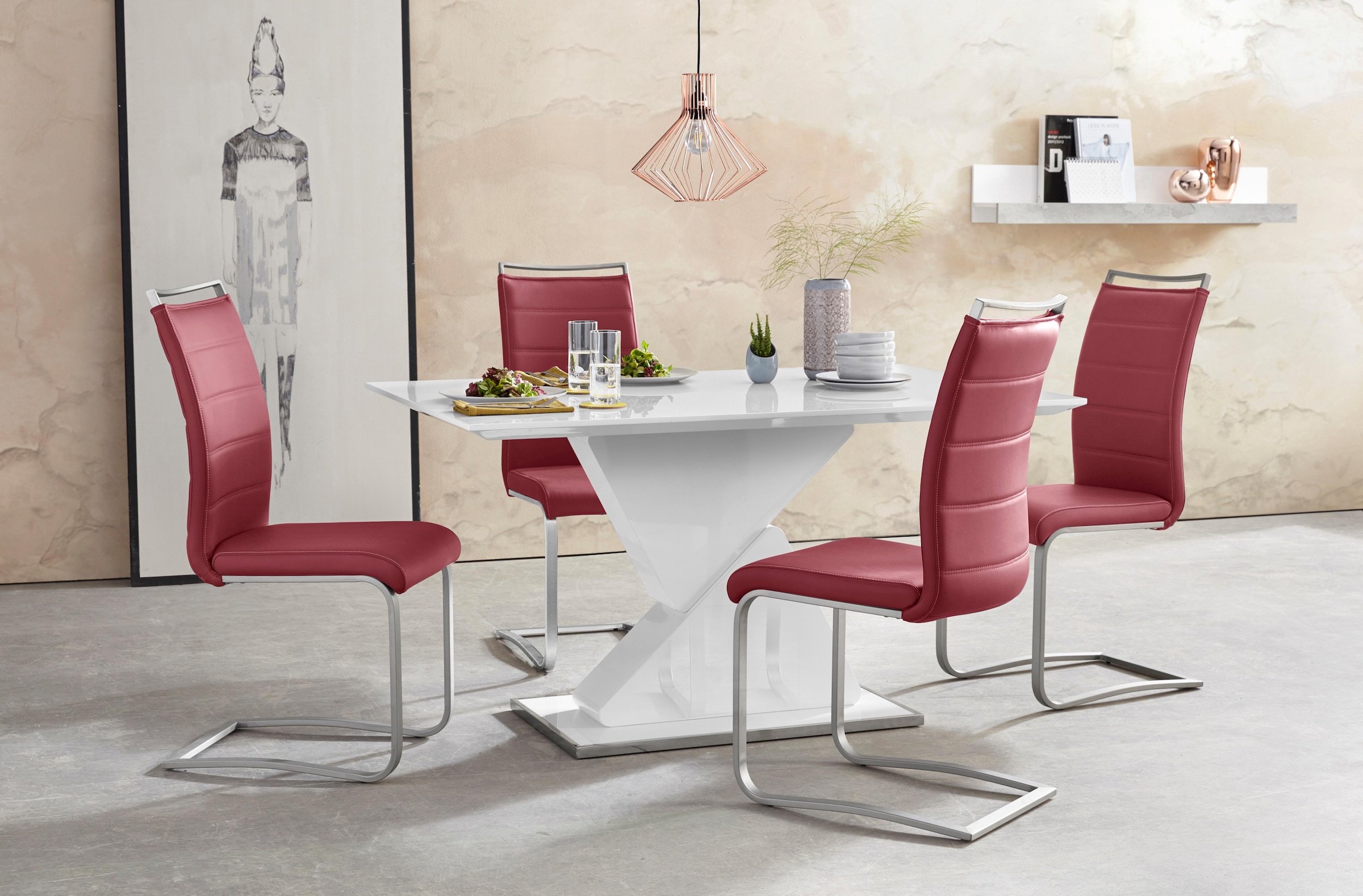 MCA furniture Freischwinger »Pescara«, (Set), 2 St., Kunstleder, Stuhl  belastbar bis 120 Kg günstig kaufen