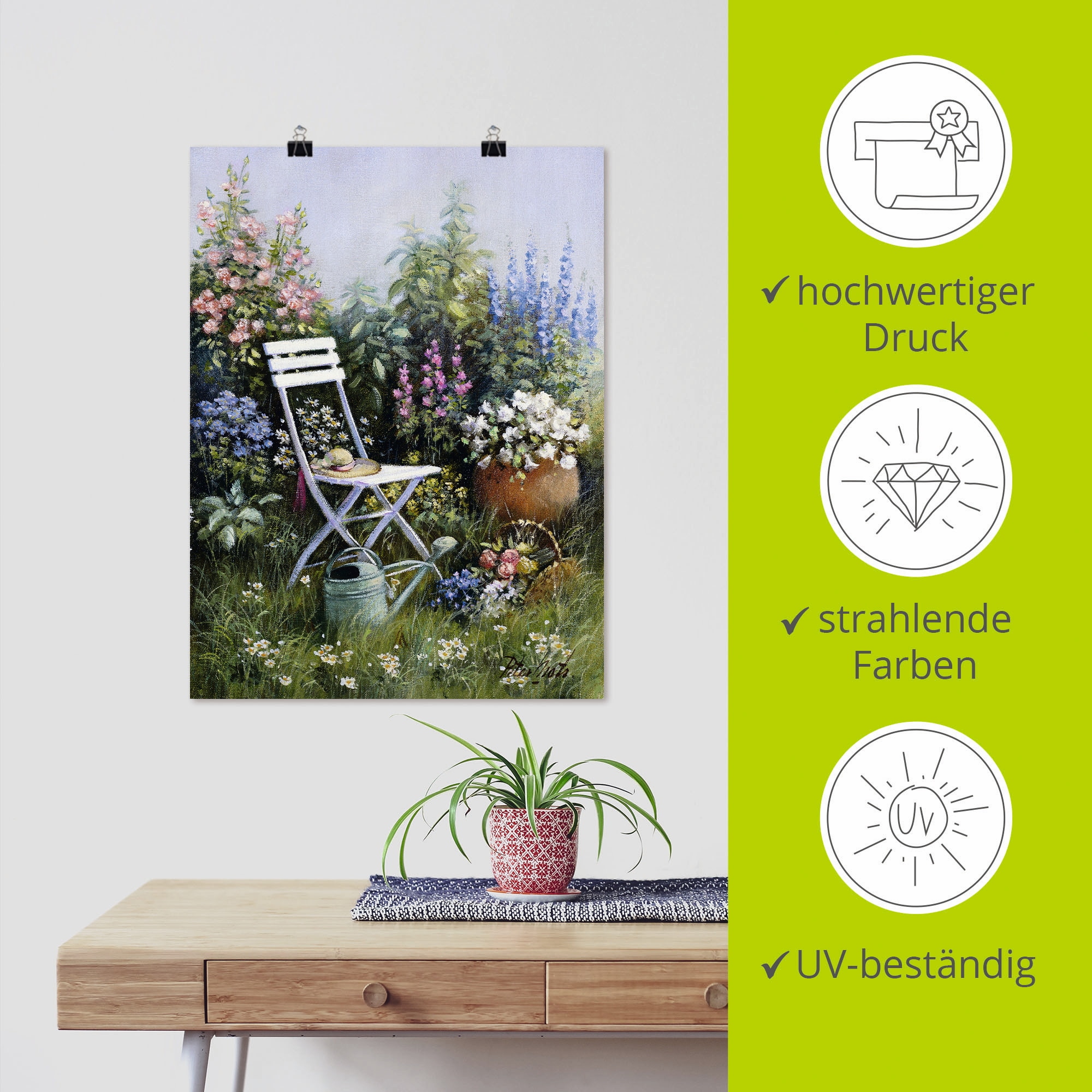Artland Wandbild »Unvergesslich« Garten 1 Stk. tlg. als Leinwandbild, Poster in verschied. Grössen
