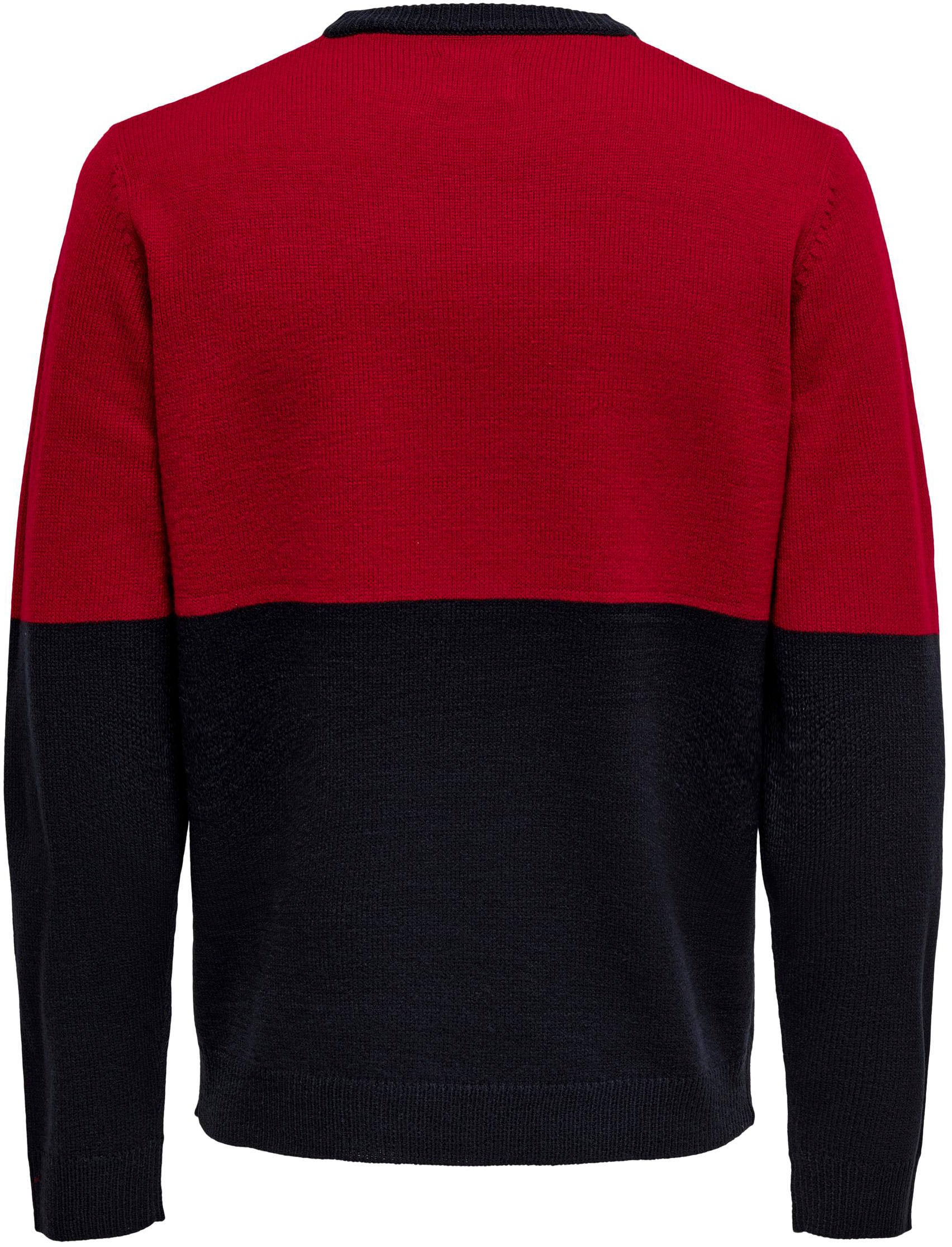 ONLY & SONS Weihnachtspullover , mit Bündchen an Ärmel und Saum
