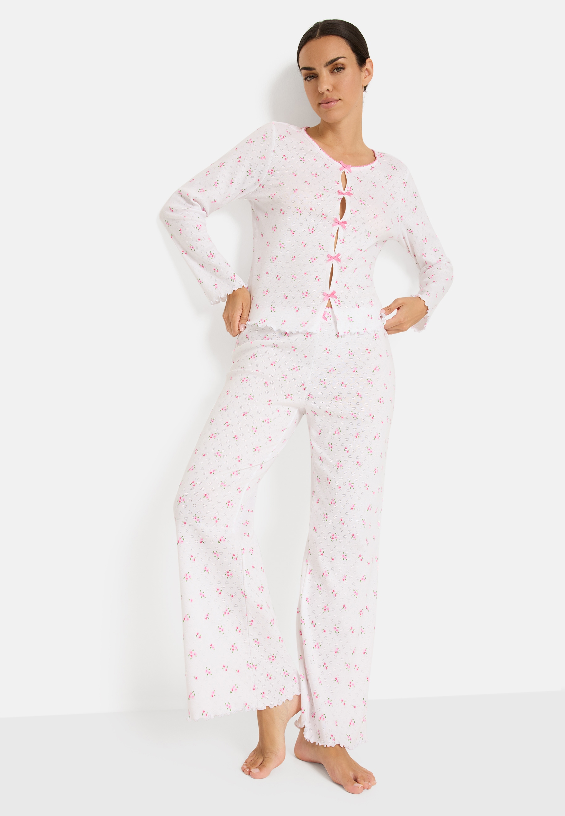 Image of LSCN by LASCANA Pyjama 2 mit süssen Zierschleifen