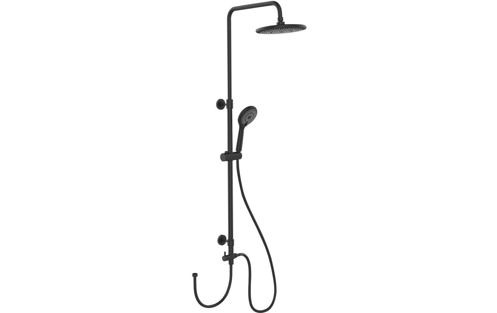 WENKO Duschsystem »Watersaving« Chrome, höhenverstellbare Duschstange von 75-120cm