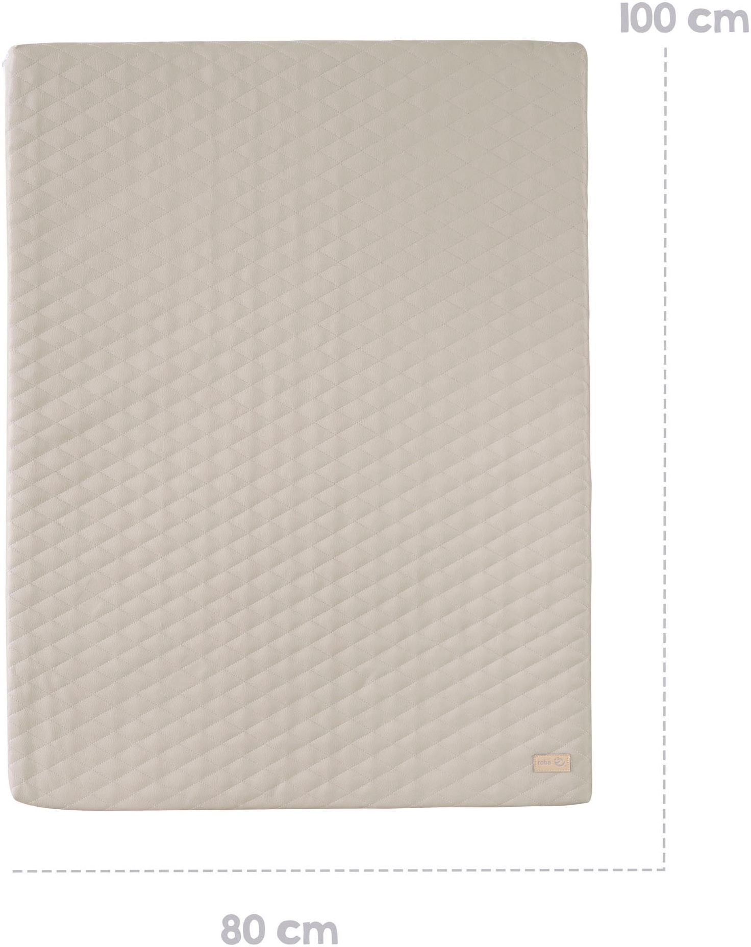 roba® Spielmatte »Luxe, Greyish gesteppt, 78 x 100 cm« Passend für Kletterdreieck sowie Indoor-Kletterturm