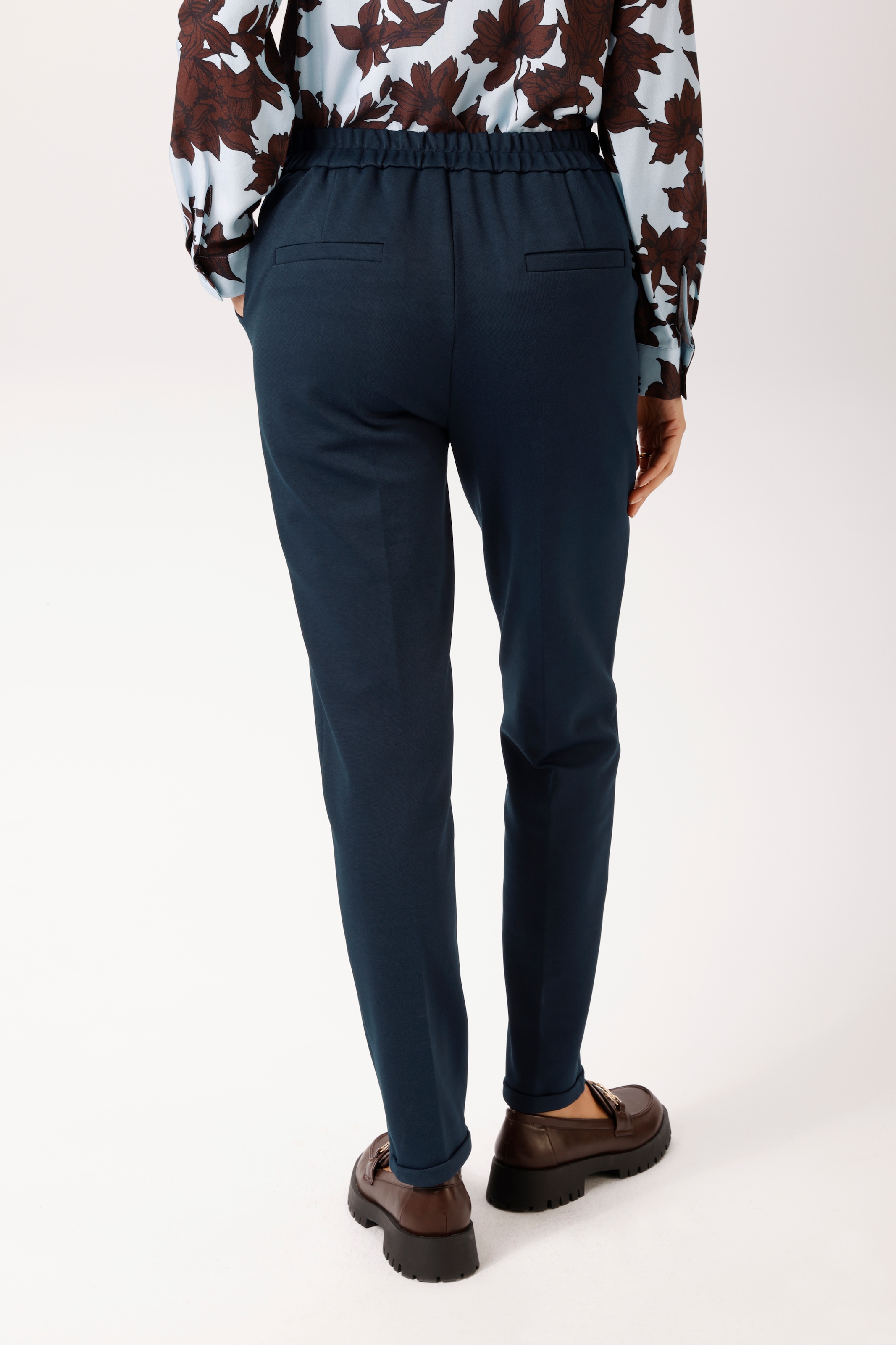 Aniston CASUAL Pantalon en jersey  décoré de plis couchés