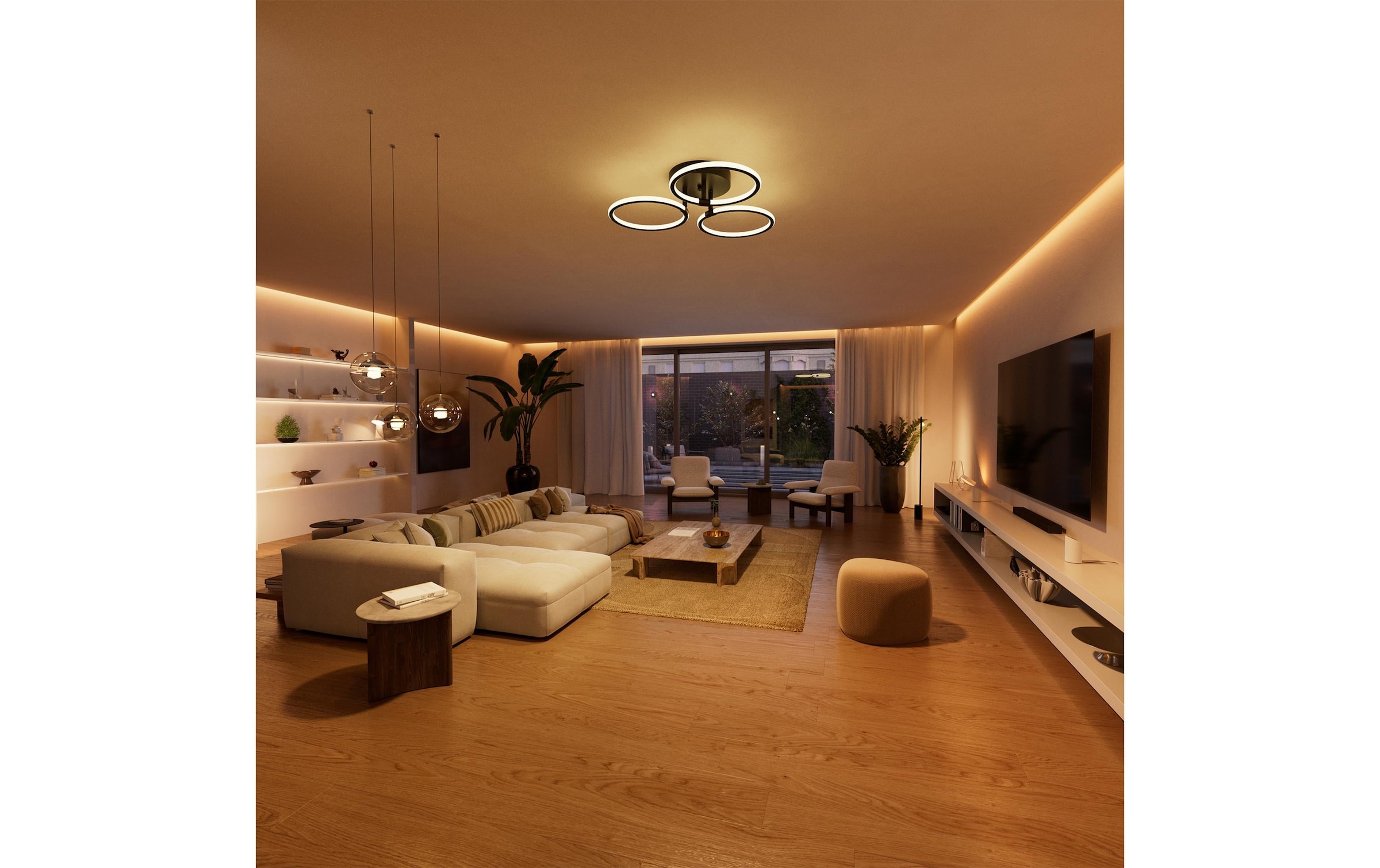 Philips Hue Élément de commande smart home »Wandschaltermodul, für nicht smarte Lampen (Ein/Aus), Netzbetrieb« 2 canaux/2C (6A / 400W LED / 1.380W halogène), commande via application et vocale, 1 : Bleu foncé/Gris uni clair
