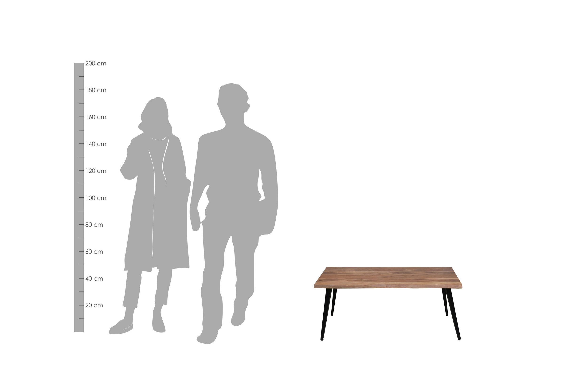 byLIVING Couchtisch »Caddy« Tischplatte mit Baumkante, Breite 110 oder 60 cm