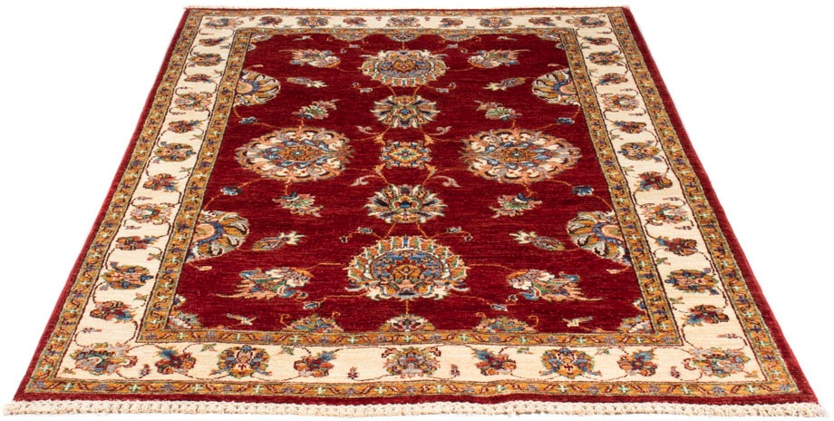 Image of morgenland Orientteppich »Ziegler - 185 x 123 cm - dunkelrot«, rechteckig, 6 mm Höhe, Wohnzimmer, Handgeknüpft, Einzelstück mit Zertifikat bei Ackermann Versand Schweiz