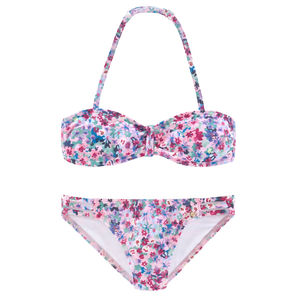 s.Oliver Bandeau-Bikini »Scatter Kids«, mit sommerlichem Blumendruck