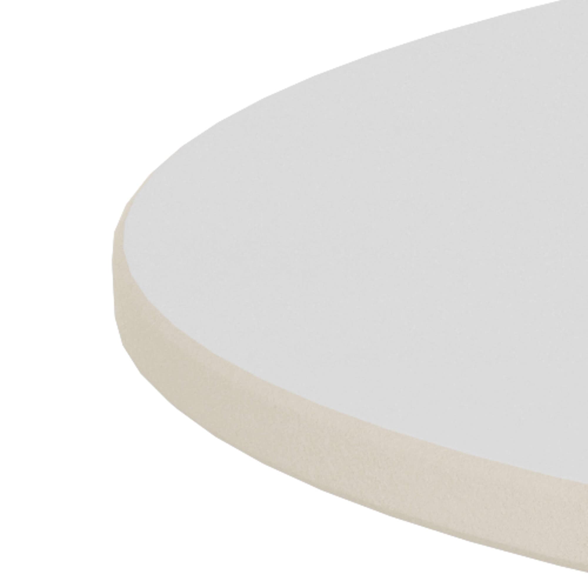ACTONA GROUP Couchtisch »Santorini Kaffetisch - modern & stilvoll mit langlebiger Keramikplatte« Weisse Keramik, schwarzes Stahlgestell, langlebig. Ø: 70 cm