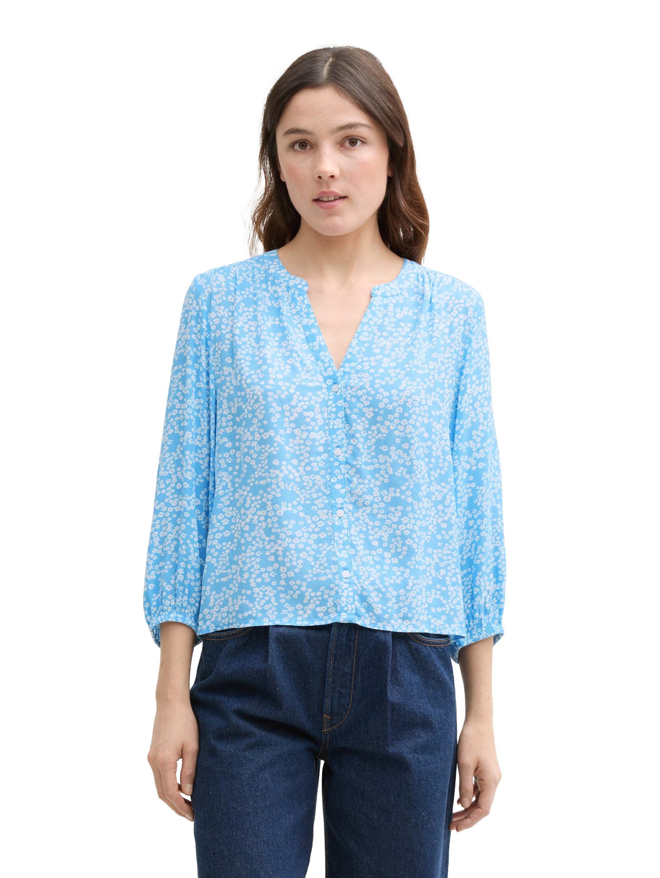 Image of TOM TAILOR Denim Klassische Bluse mit All-Over Print