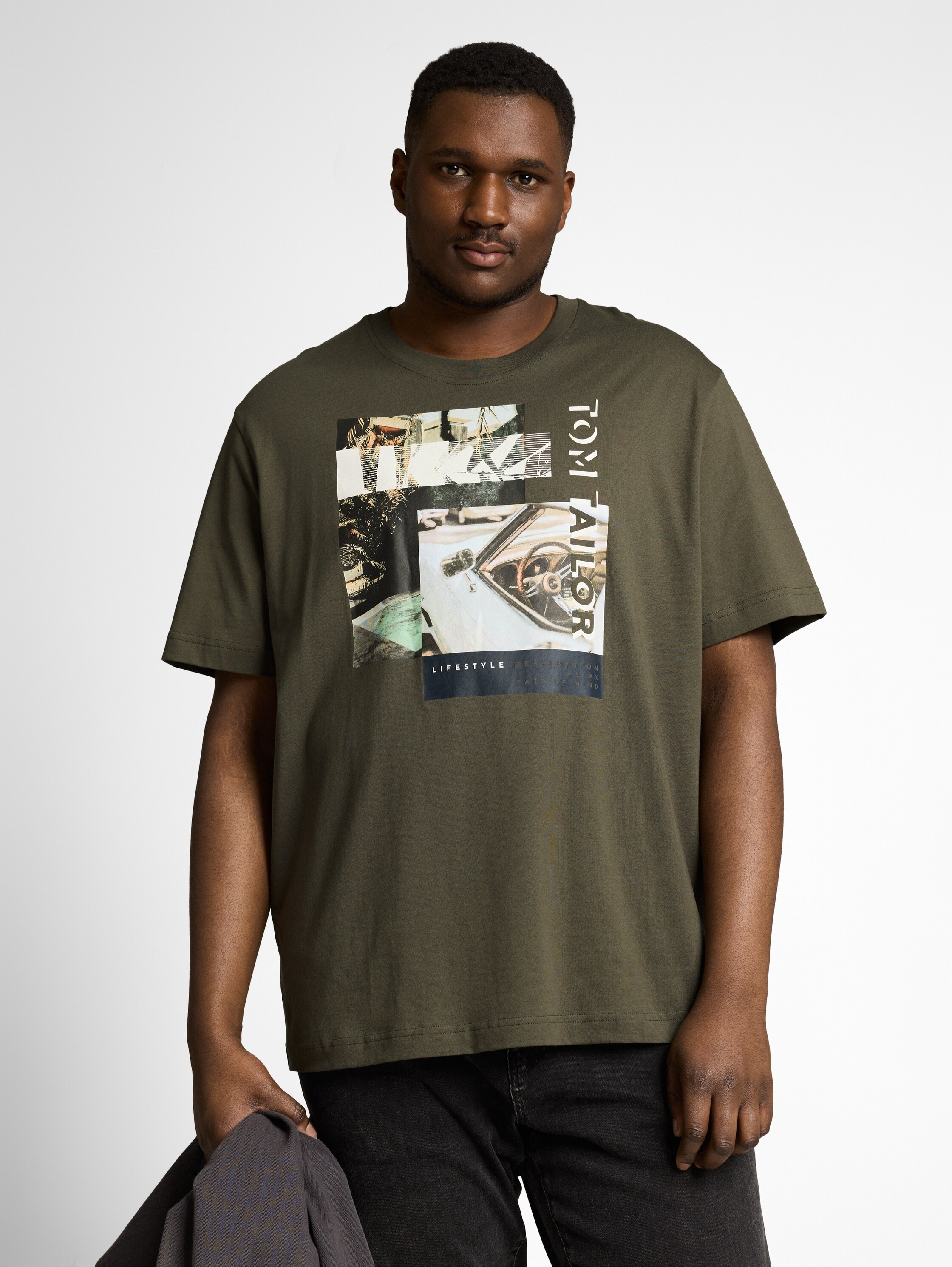 Image of TOM TAILOR PLUS Kurzarmshirt mit Frontprint - Grosse Ggrössen