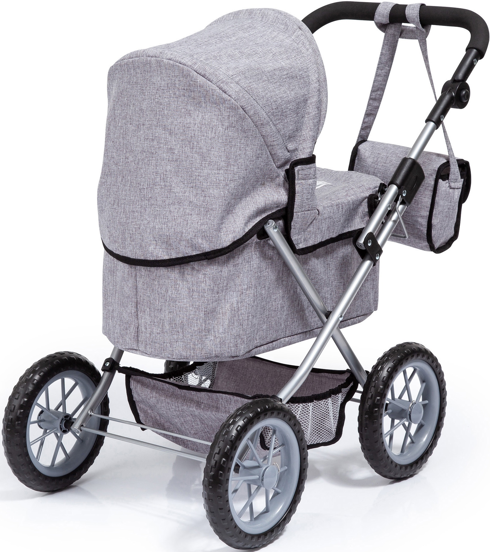 Bayer Puppenwagen »Trendy, grau«, mit Wickeltasche