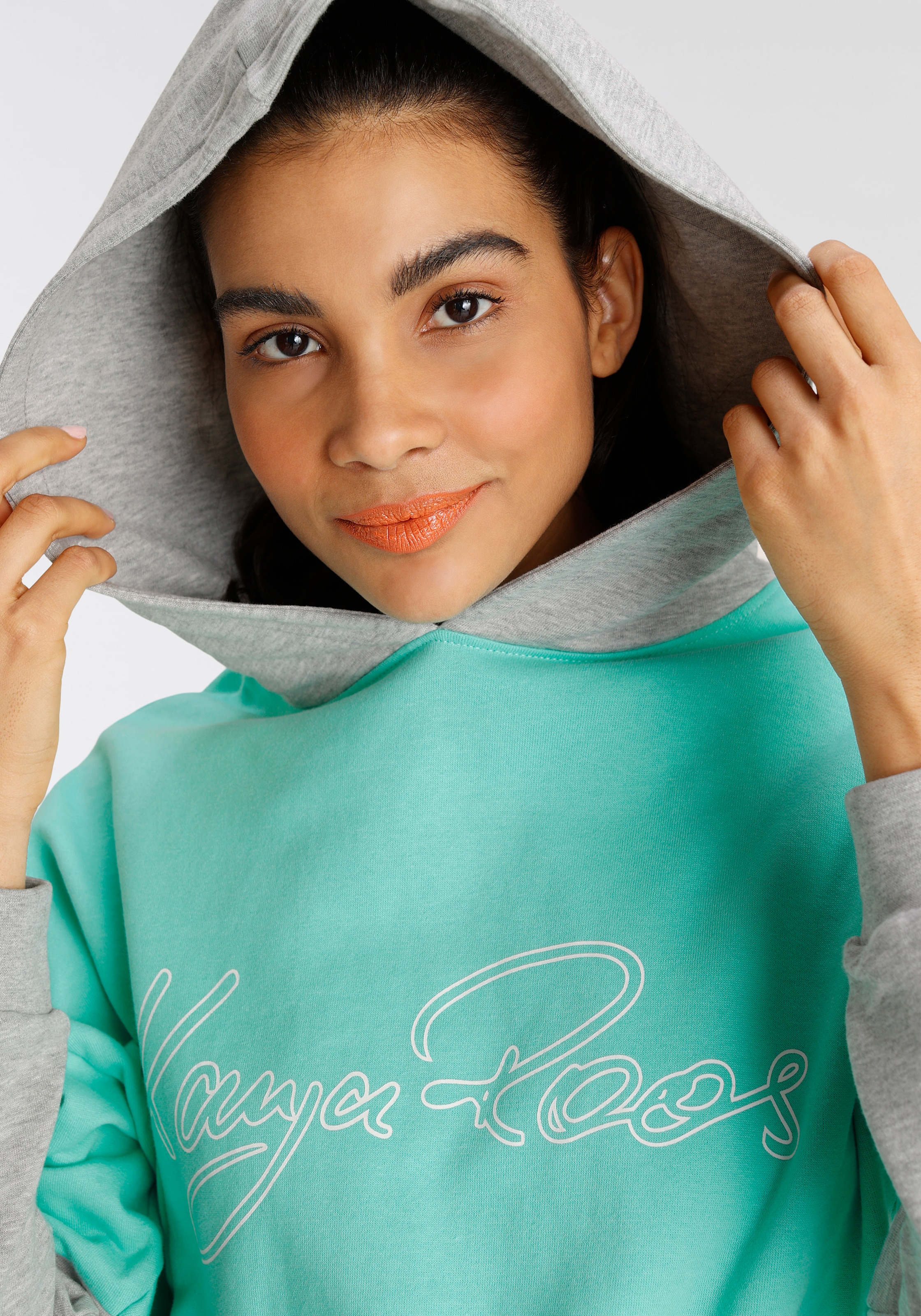KangaROOS Kapuzensweatshirt, in cooler Oversize-Form mit grossen Logoschriftzug - NEUE KOLLEKTION