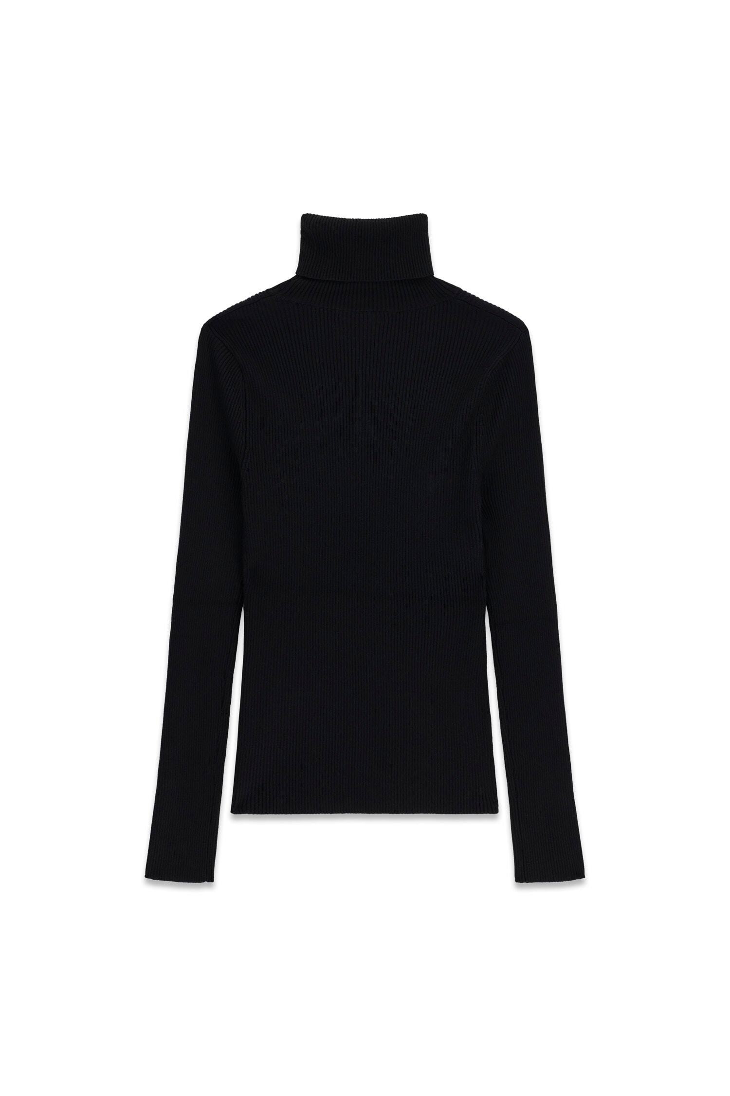 Guess Rollkragenpullover »LS TN ELLIE SWTR« in gerippter Struktur, Knopf-Details