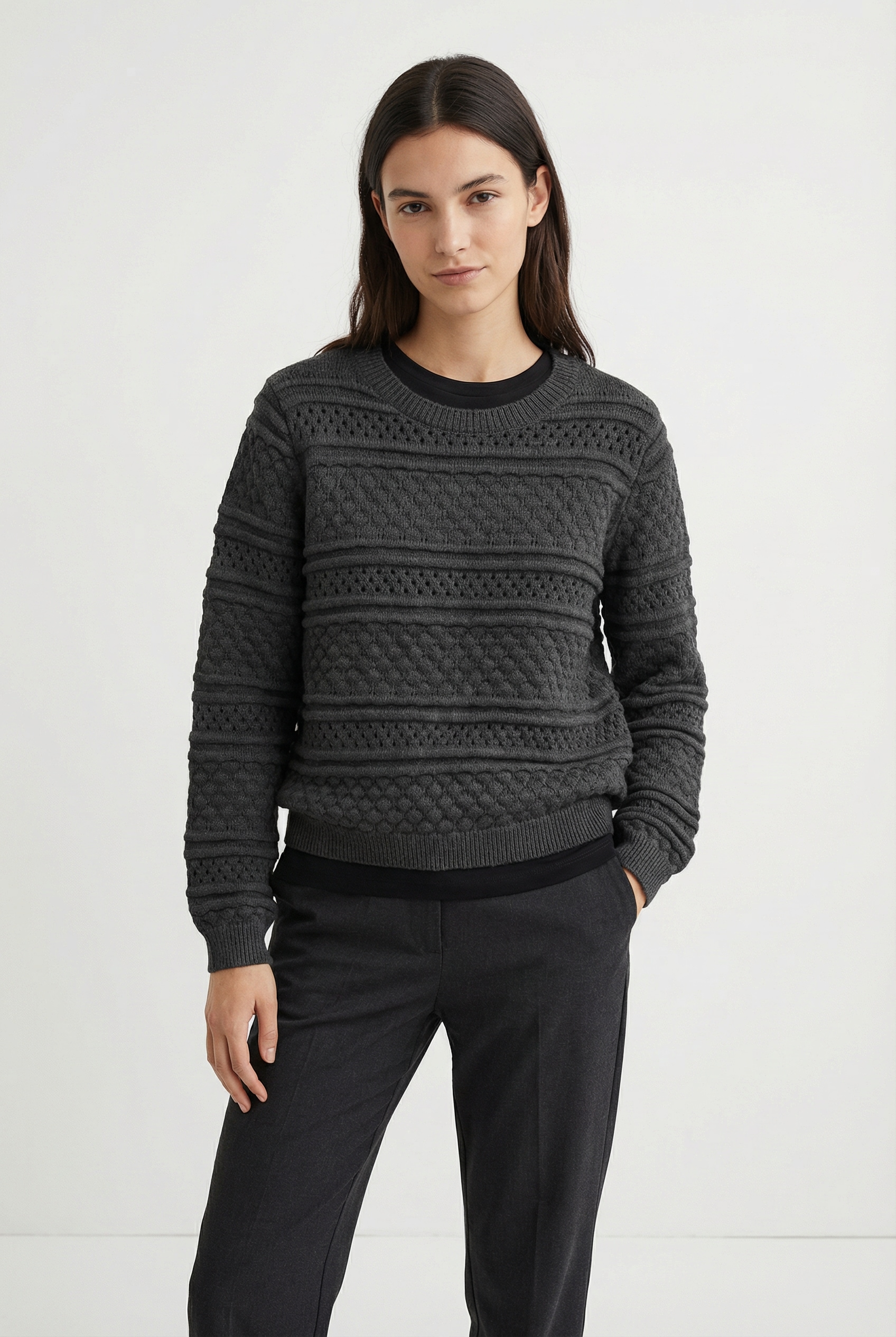 Image of Vero Moda Strickpullover "VMLEO LS O-NECK PULLOVER BF"