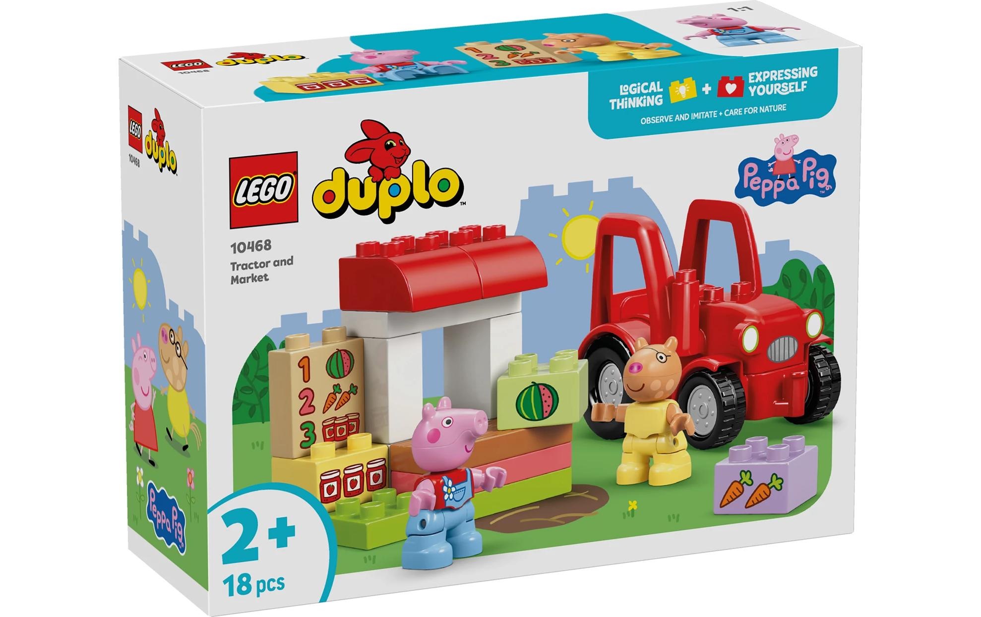 LEGO® Konstruktionsspielsteine »Traktor und Marktstand (10468), LEGO DUPLO Peppa Pig«