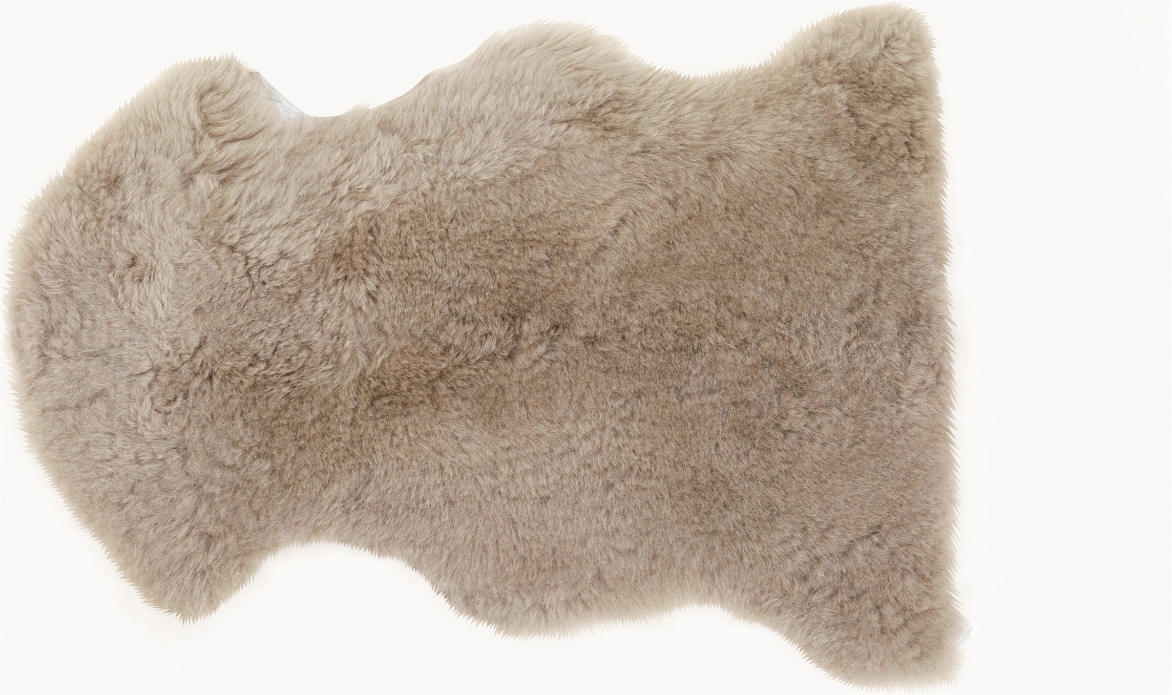 Image of Kare Design Teppich "Lammfell Heidi 65x85cm" Motivform 4 mm Höhe weiss oder grau