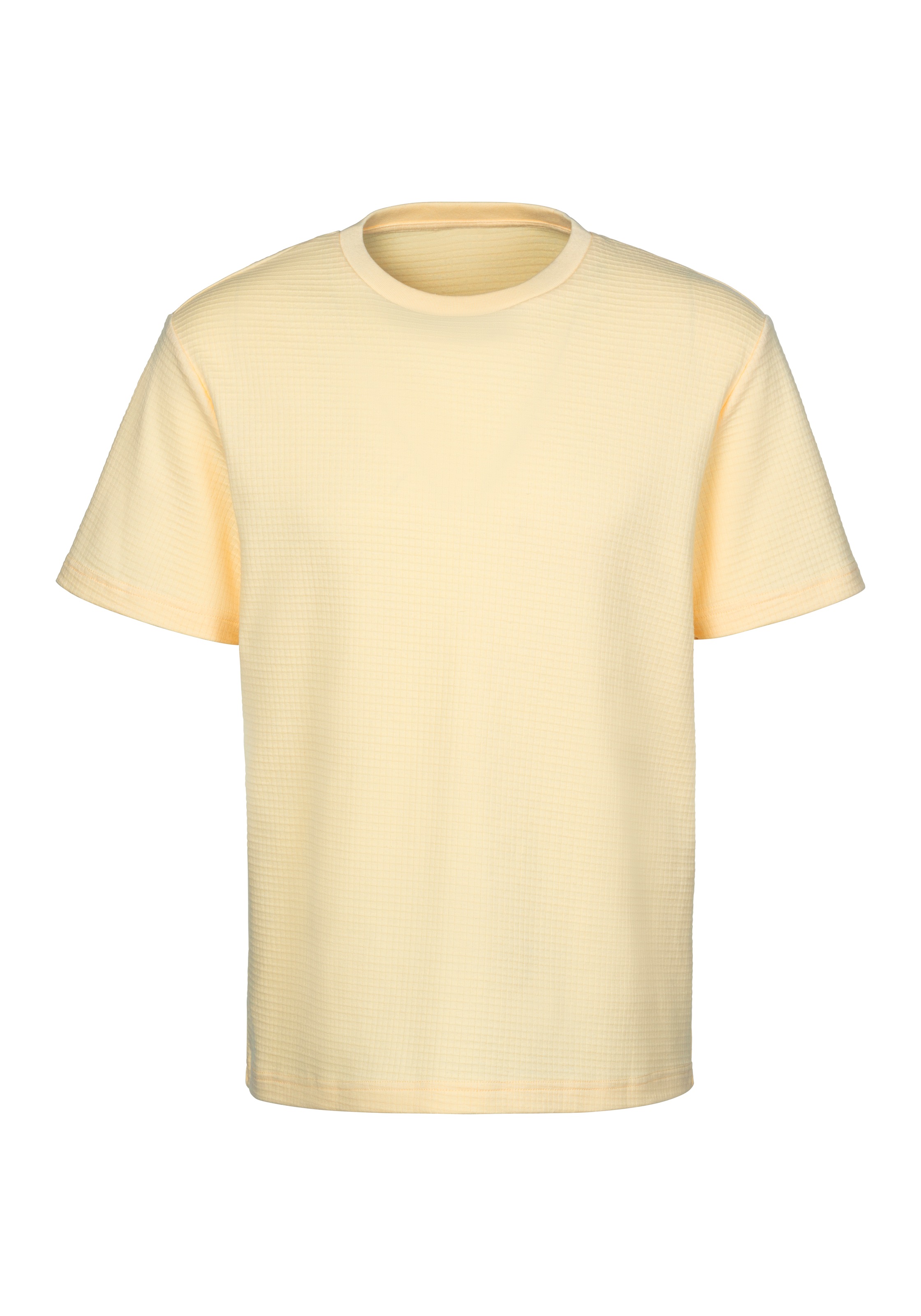 John Devin T-Shirt »mit Struktur«, Rundhalsshirt mit Struktur aus Baumwoll-Mix