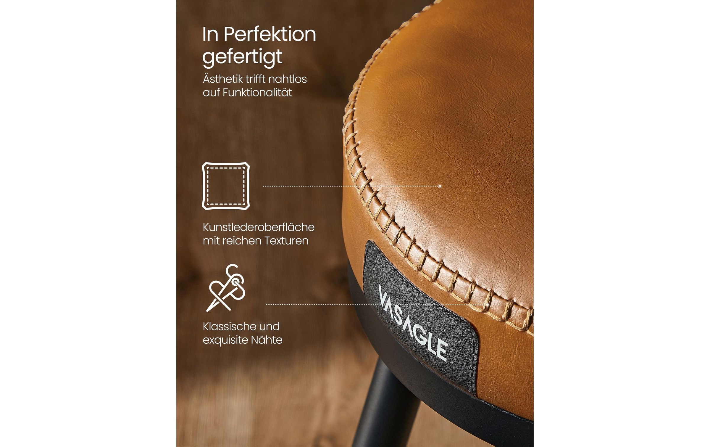 VASAGLE Barhocker »2 Stück 56 x 101.3 cm« 2 Stk. tlg.