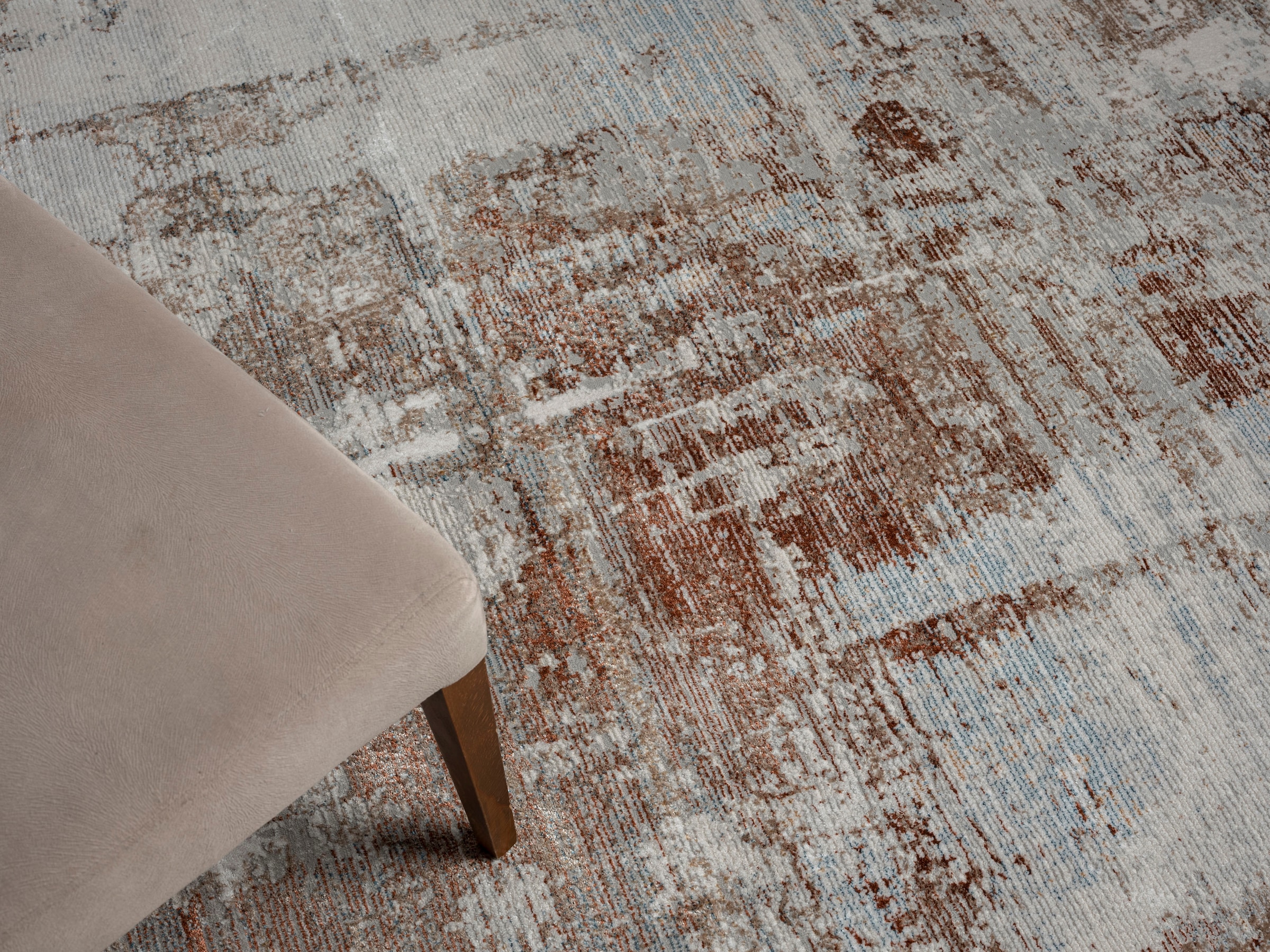 Myflair Möbel & Accessoires Tapis »Esme 2« Rectangulaire 8 mm Höhe Kurzflor, Vintage Look, mit Fransen, besonders weich durch Microfaser