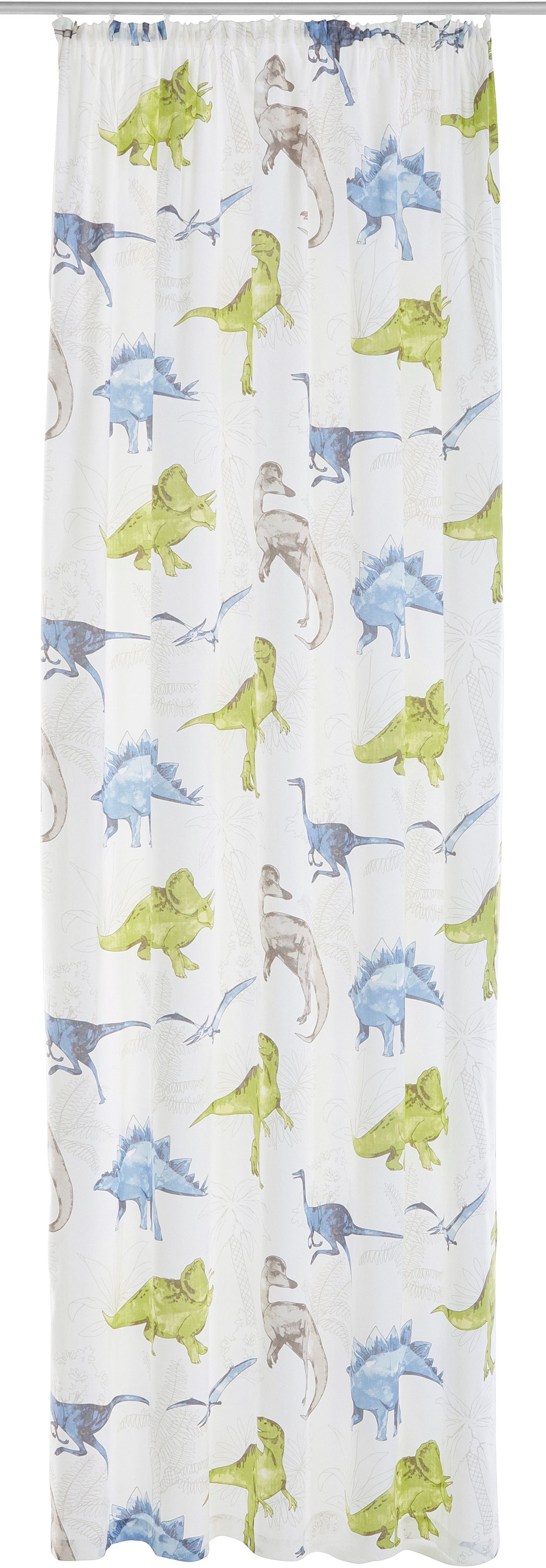 Image of Lüttenhütt Gardine »Dino«, (1 St.), Nachhaltige Kindergardine, bedruckt, halbtransparent, verschiedene Grössen bei Ackermann Versand Schweiz