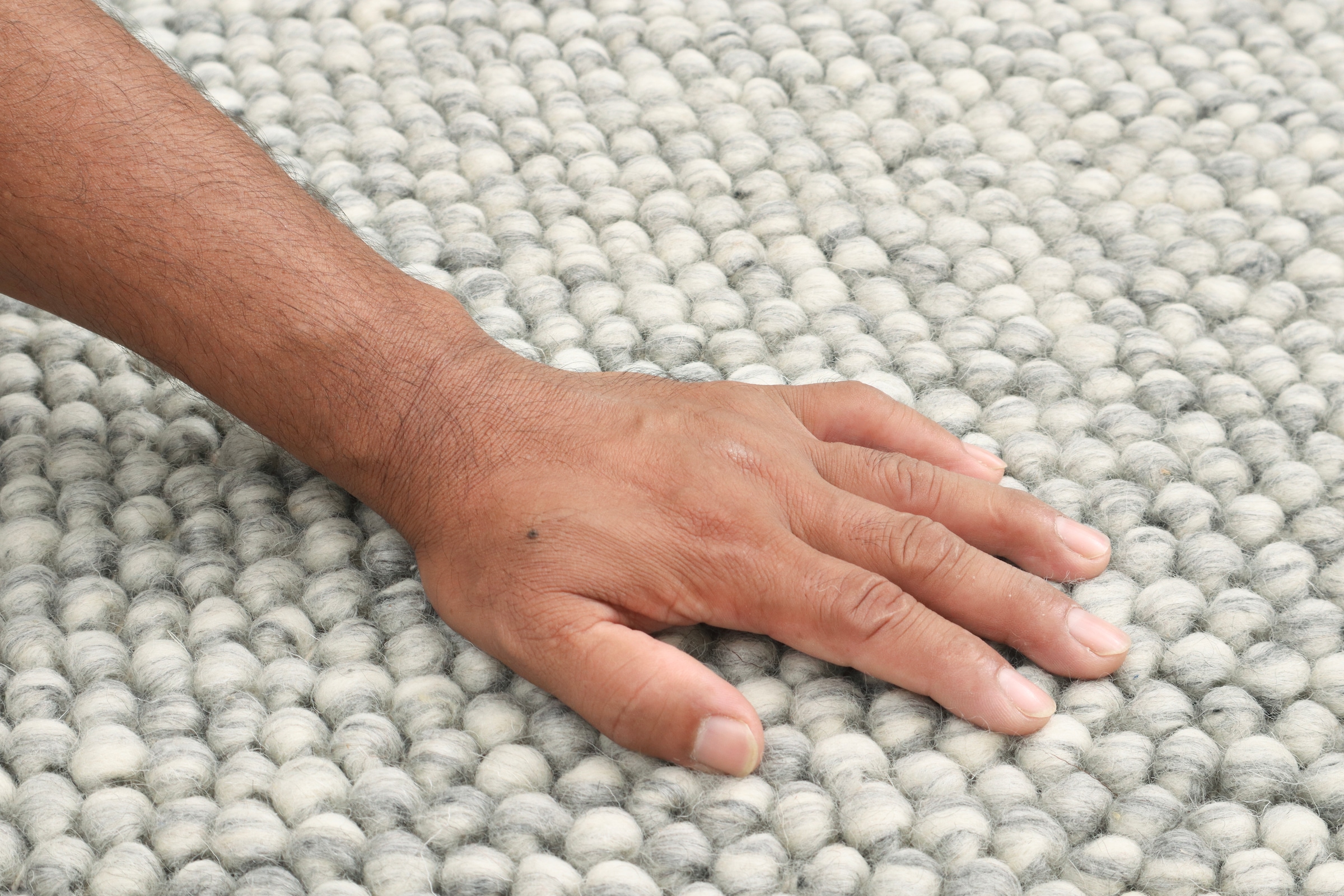 GOODproduct Wollteppich »Wolly, Wolle« rund 14 mm Höhe handgewebt, Handweb Teppiche, Wohnzimmer, Schlafzimmer, Esszimmer