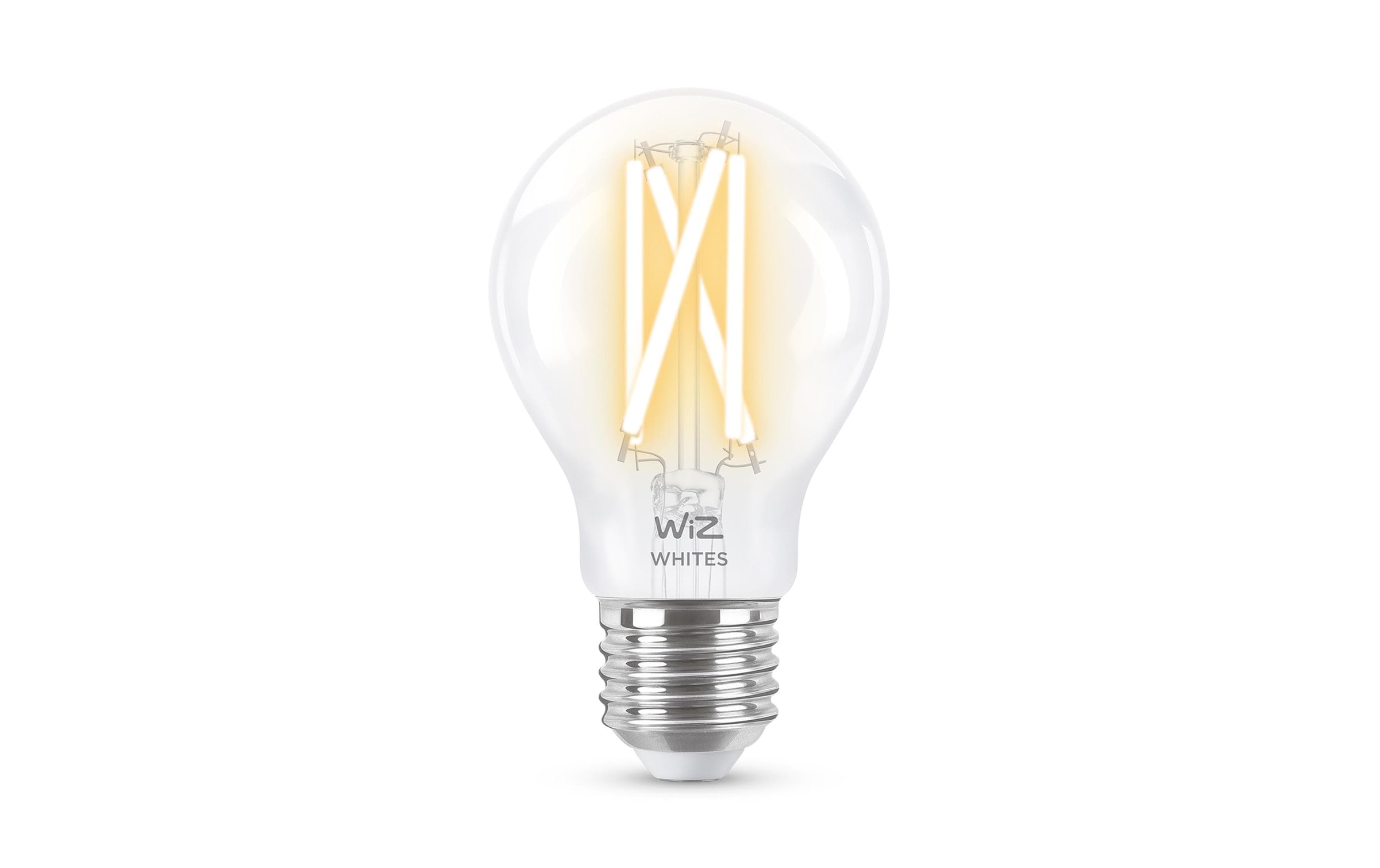WiZ LED-Leuchtmittel »7W (60W) E27 A60 Filament Clear Doppelpack«, E27, Kaltweiss