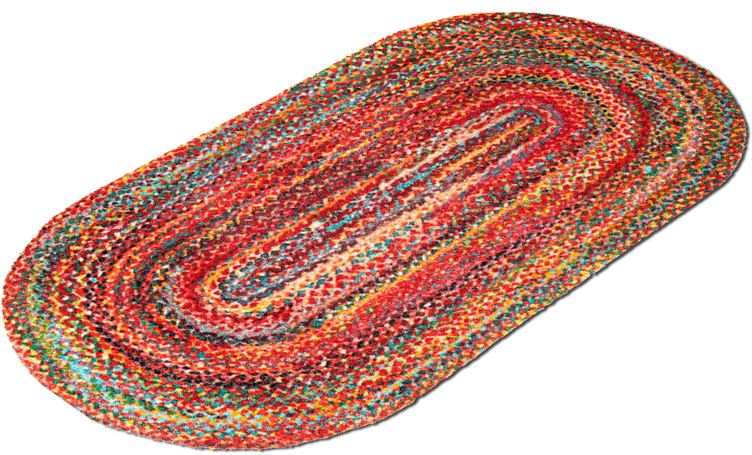 Image of wash+dry by Kleen-Tex Fussmatte "Wovells" oval 9 mm Höhe Schmutzfangmatte, rutschhemmend, In- und Outdoor geeignet, waschbar