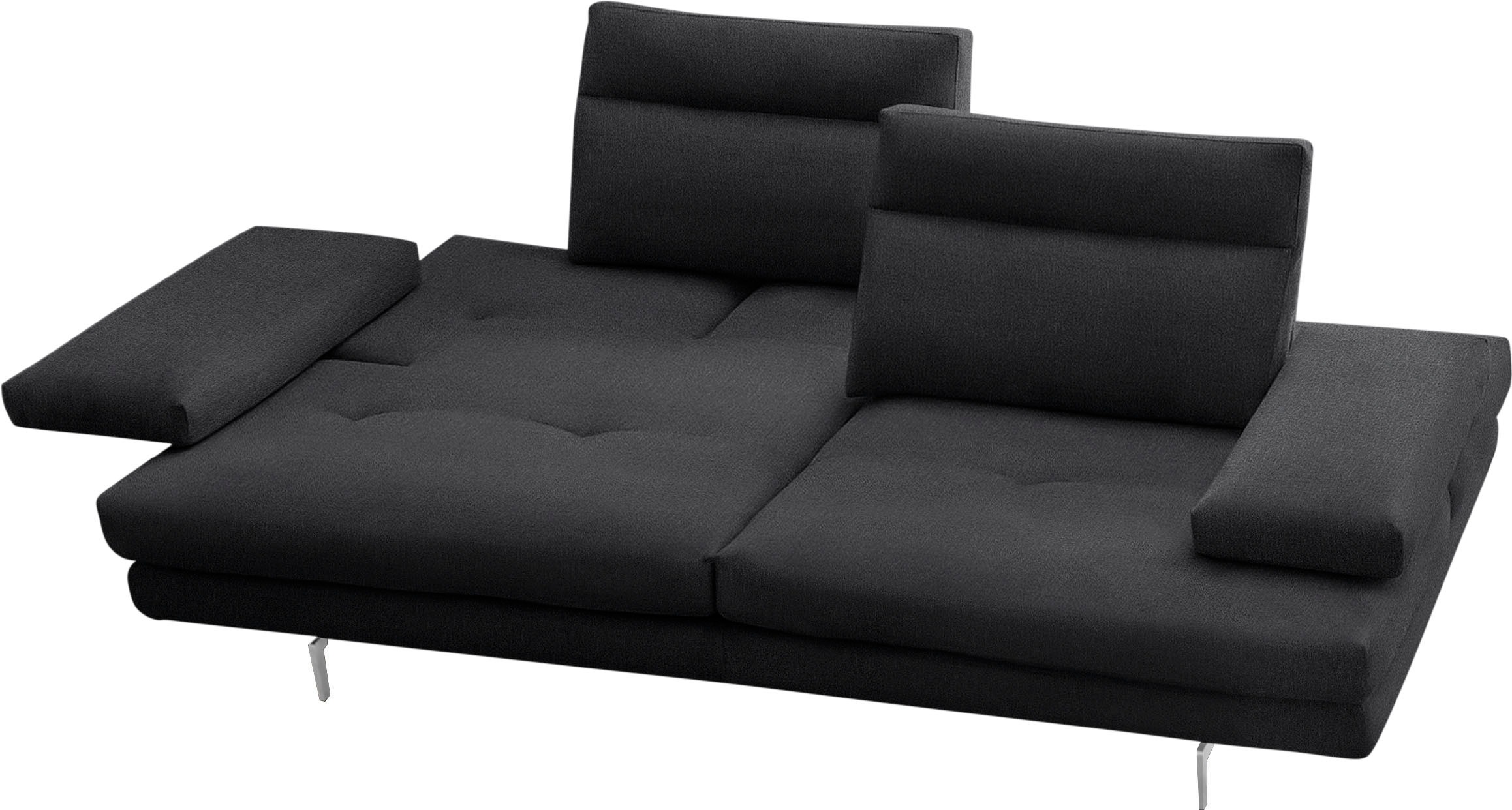 CALIA ITALIA 3,5-places »Toby Wing, italienisches Designsofa mit erstklassigem Sitzkomfort« inklusive Sitztiefenverstellung, Füsse in Chrom glänzend