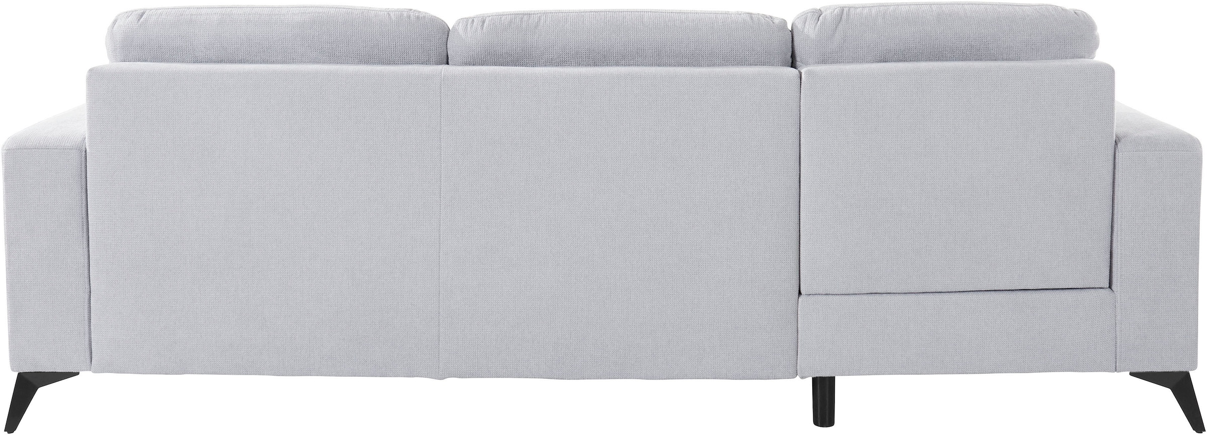 Places of Style Ecksofa »Lolland L-Form«, Wahlweise mit Bettfunktion und Bettkasten, Federkern