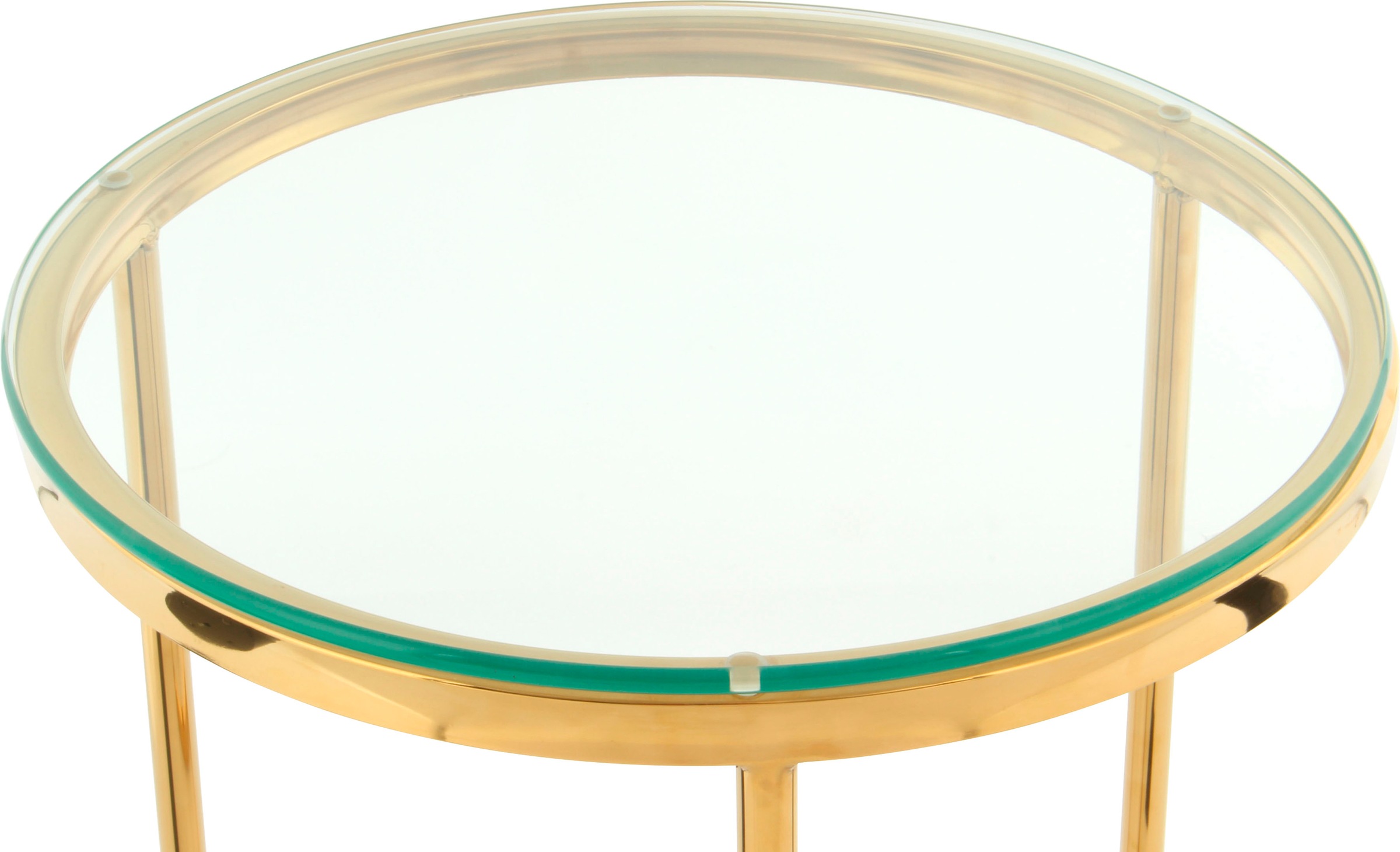 Kayoom Beistelltisch »Wynona 225, in stilvollem Design,mit dreieckiger Grundform«, (1 St.), Glamouröses Design, hochwertige Verarbeitung, Hingucker-Gestell