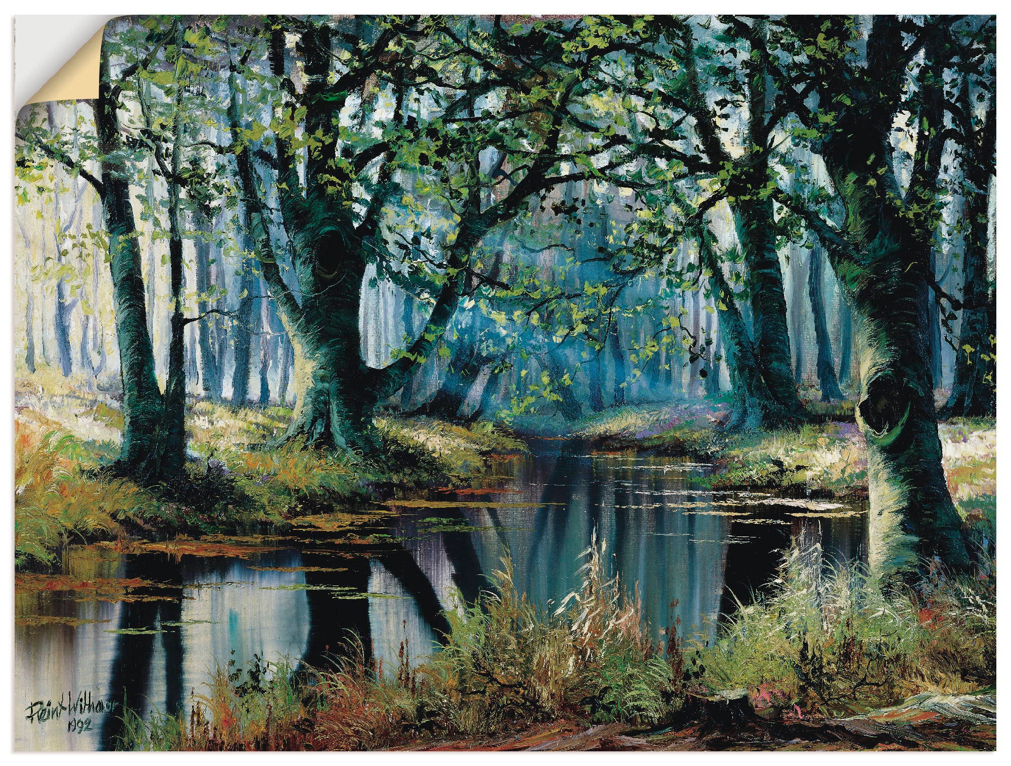 Wandaufkleber Wald, als Artland »Ruhe Wandbild Poster Leinwandbild, kaufen den günstig Grössen St.), versch. von (1 Bäumen«, oder in