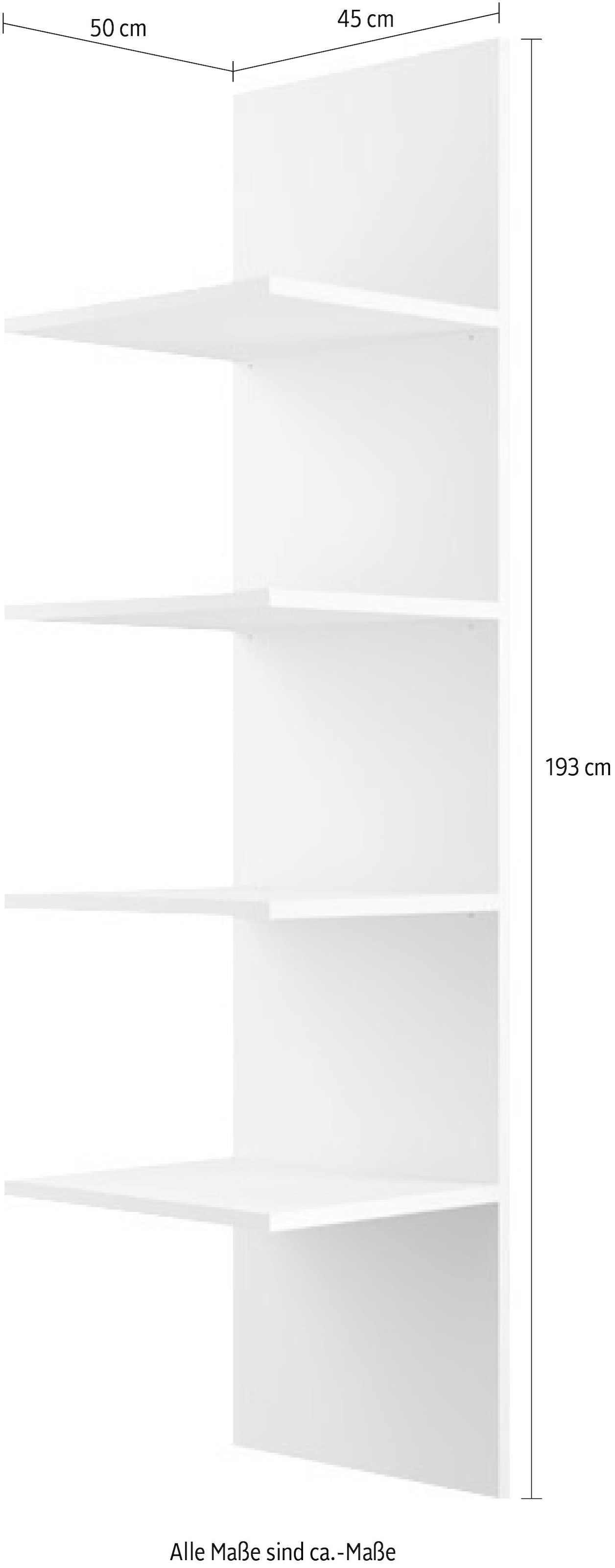 INOSIGN Inneneinteilung »Malmo Weiss, Zubehör Schwebetürenschrank, Breite 45 cm, Höhe 193 cm,«, mit 4 Einlegeböden B=43cm u. 1 Kleiderstange B=90cm