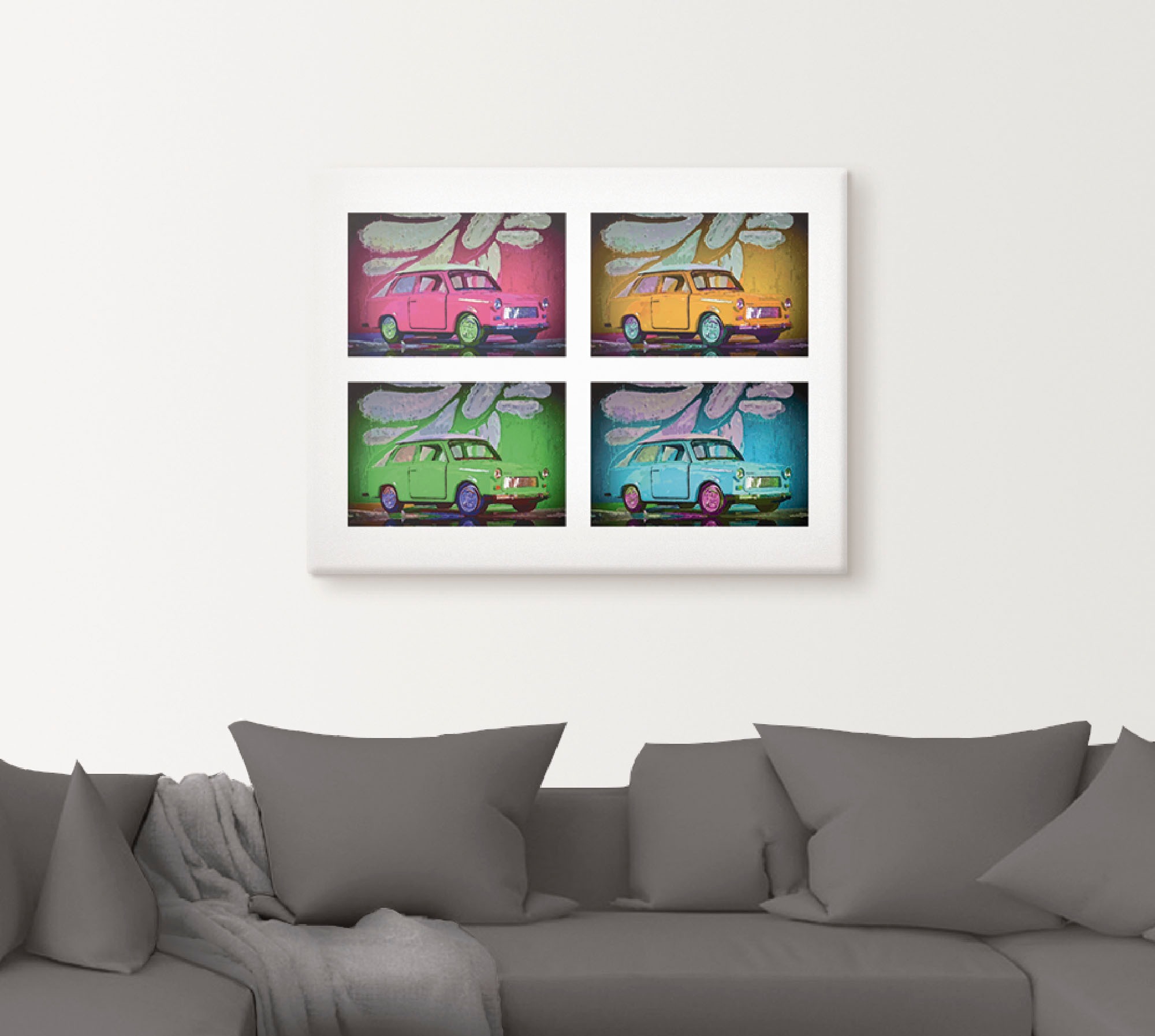 Artland Leinwandbild »Spitzname Trabbi« Auto 1 Stk. tlg. auf Holzrahmen gespannt