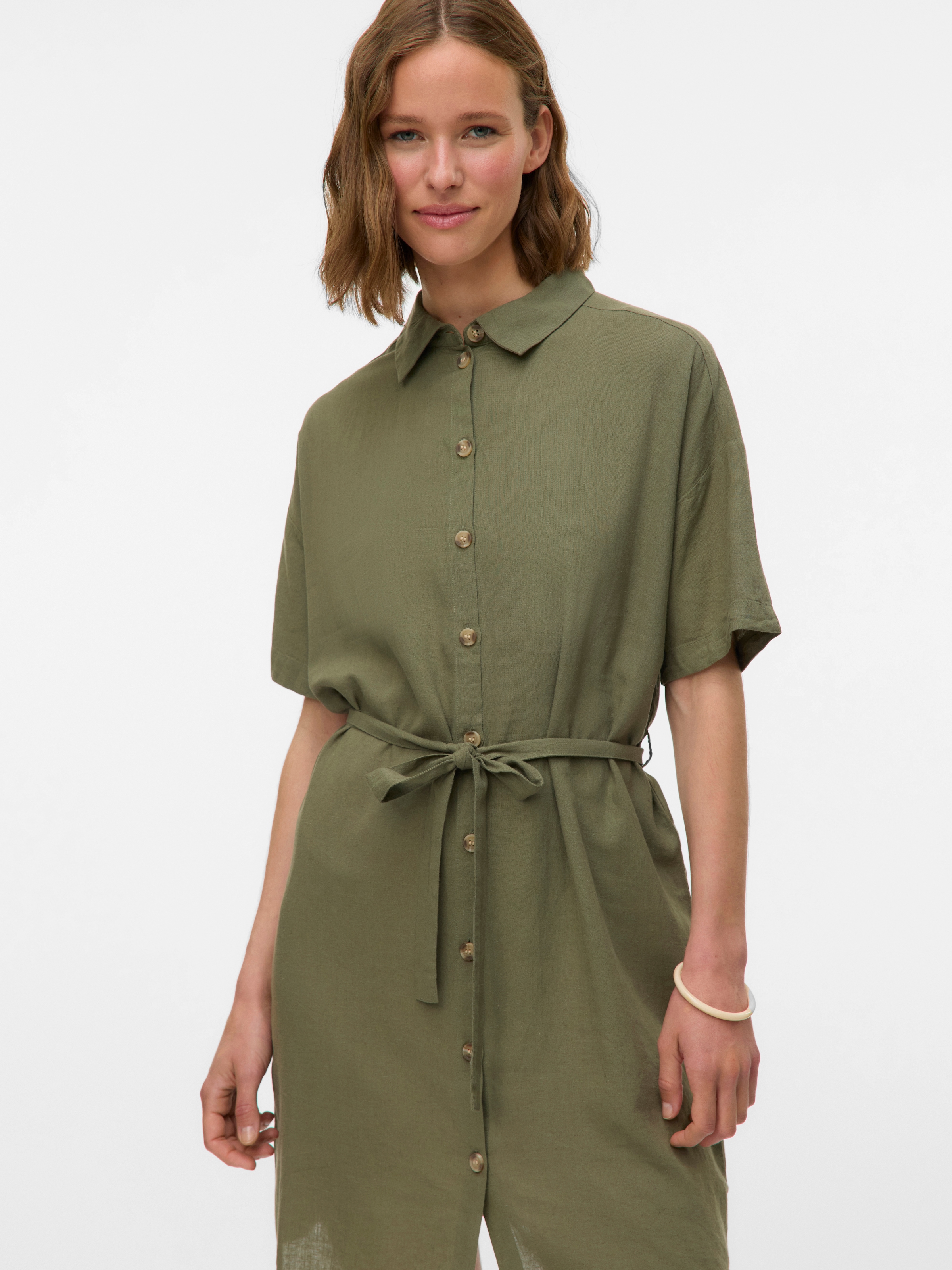 Image of Vero Moda Blusenkleid "VMTHEA SS SHORT SHIRT DRESS WVN NOOS" Sommerkleid