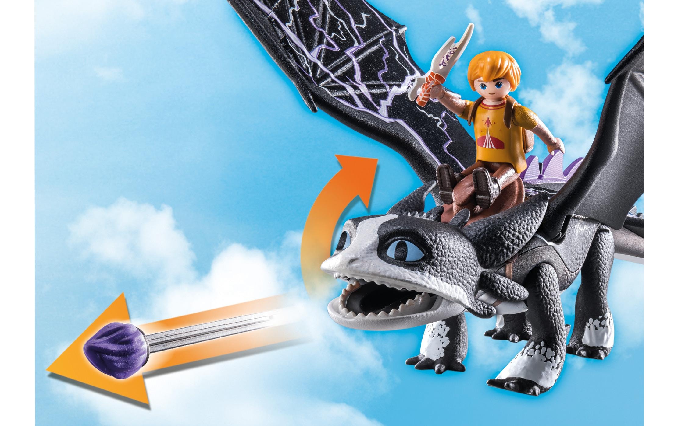 Playmobil® Spielbausteine »Dragons The Nine Realms – Thunder & Tom 71081«, (39 St.)
