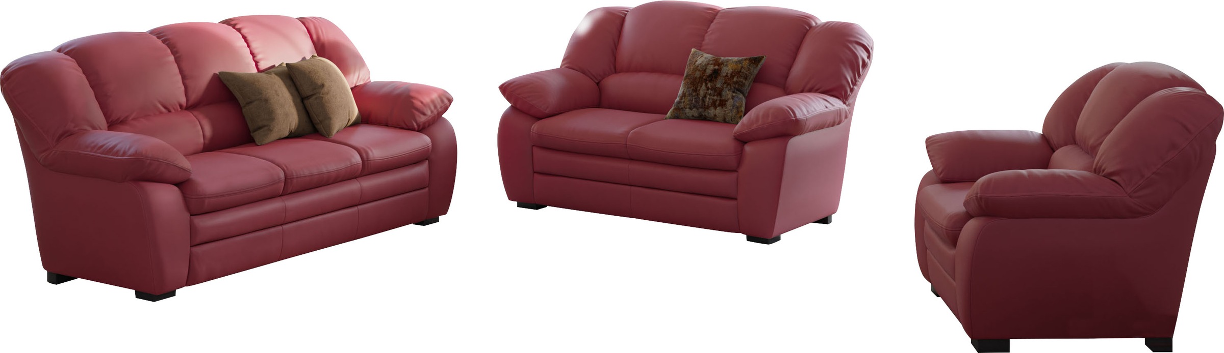 Image of COTTA Polstergarnitur "Casino, Sofa Set, 3-2-1 Sitzer, Wohnzimmer Garnitur" Set, 3 Stk. tlg. Sessel, 2-Sitzer, 2,5-Sitzer, hohe Rückenlehne