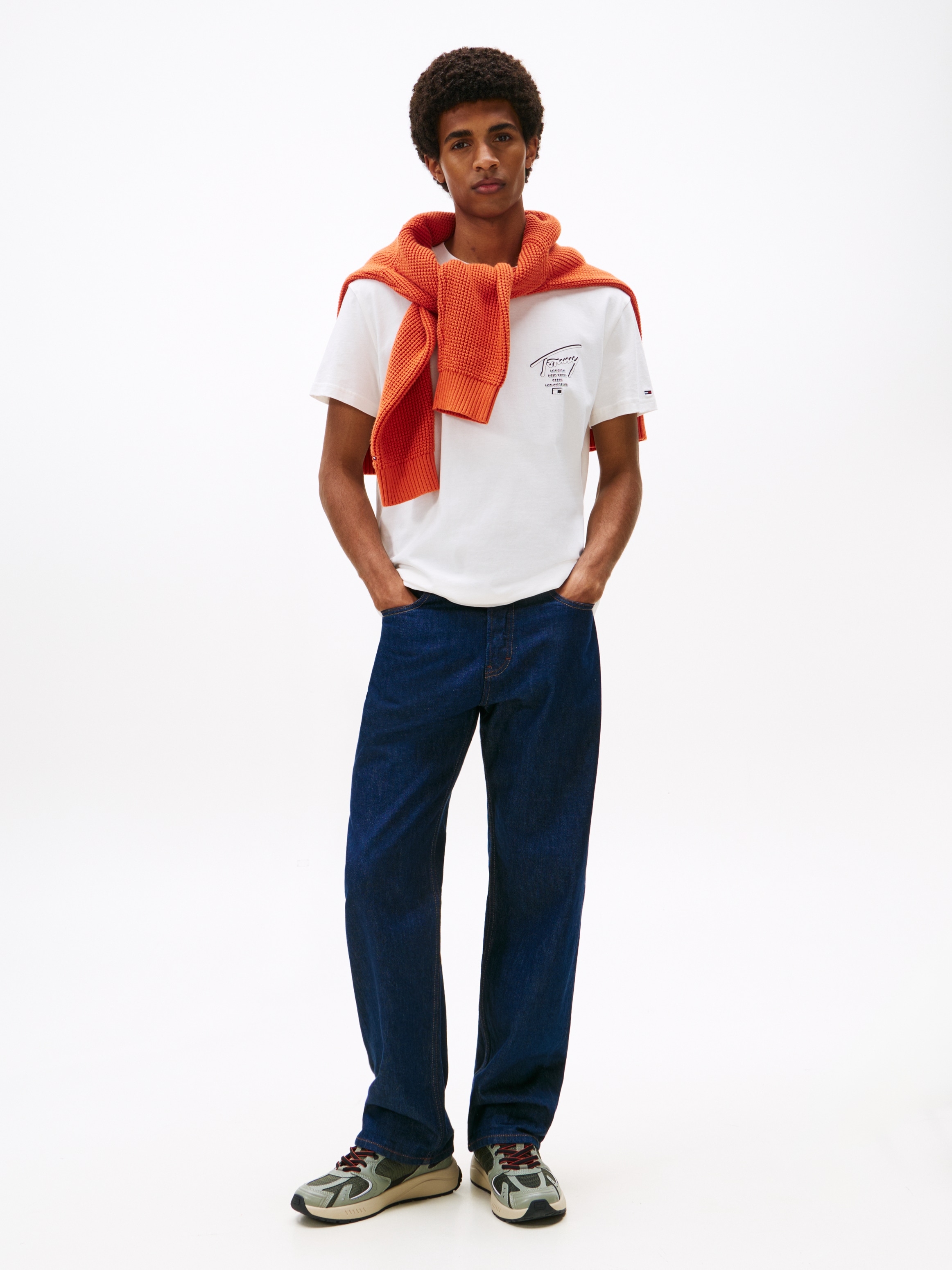 Tommy Jeans T-Shirt »TJM SIGN CITY TEE EXT« Rundhals, regular fit, grosser Rückenprint