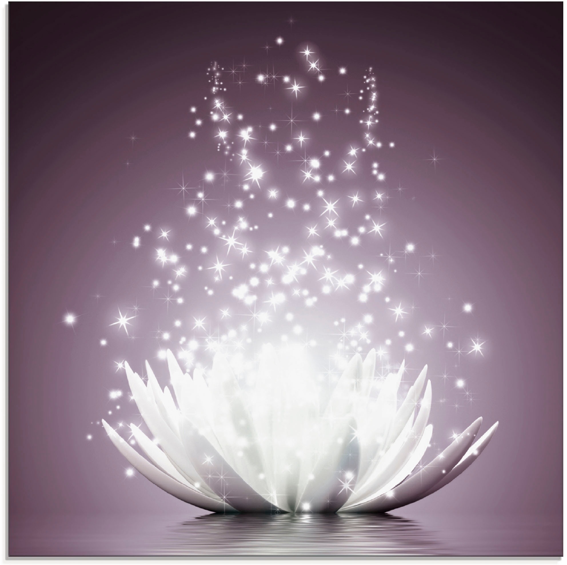 Artland Glasbild »Magie der Lotus-Blume«, Blumen, (1 St.), in verschiedenen Grössen