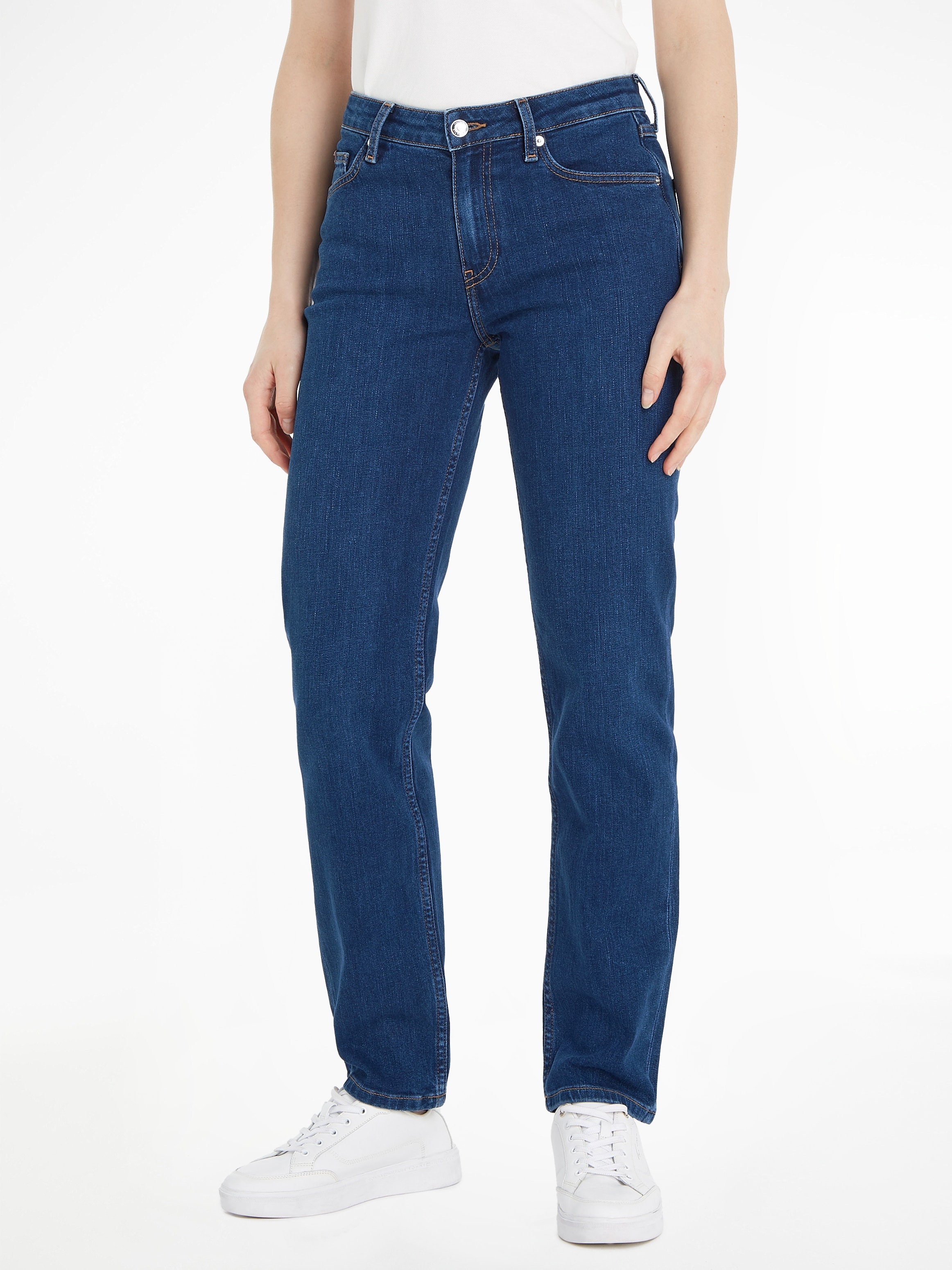 Straight-Jeans, in blauer Waschung